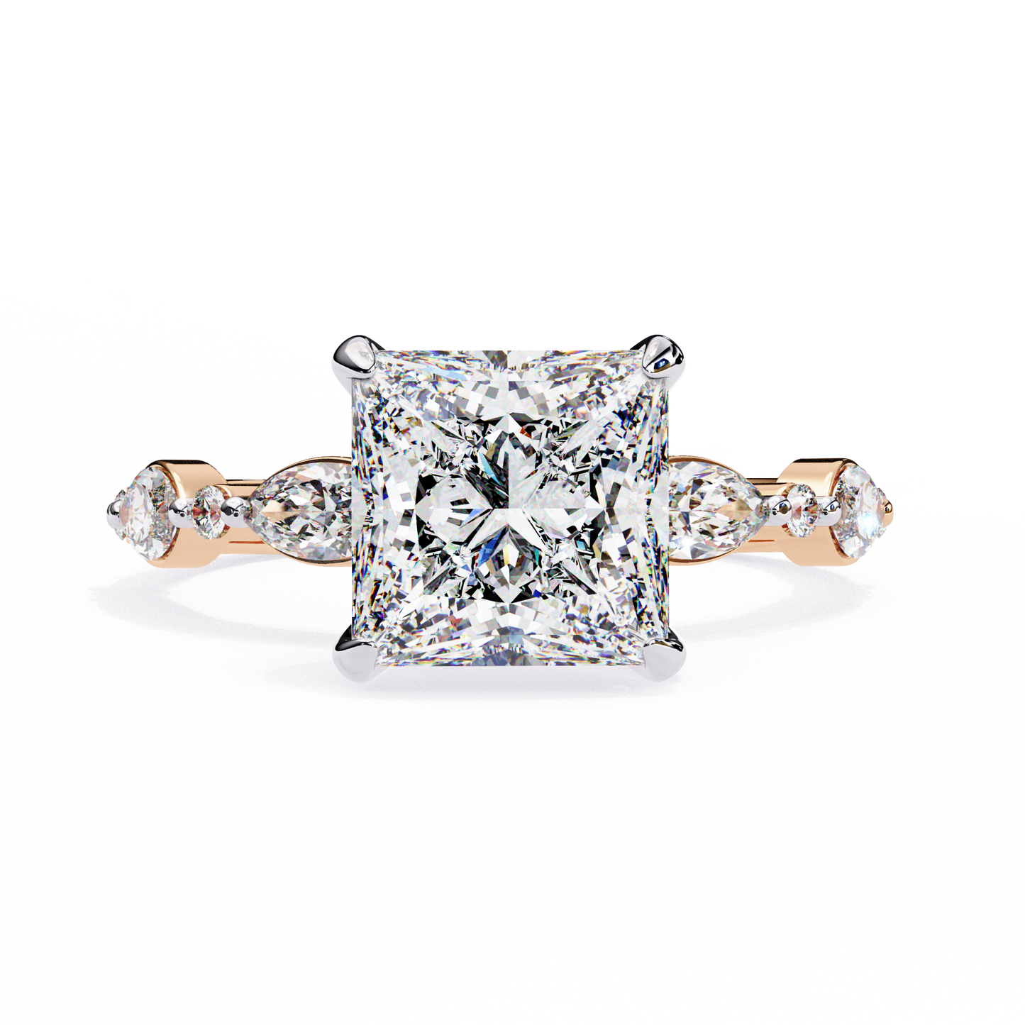 Prince n Princess Cut Solitaire Ring