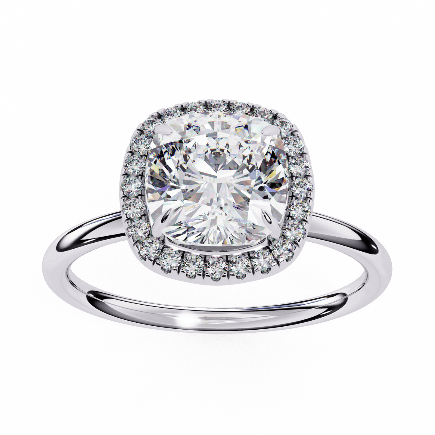 Classic Cushion Cut 1.78 Solitaire Ring