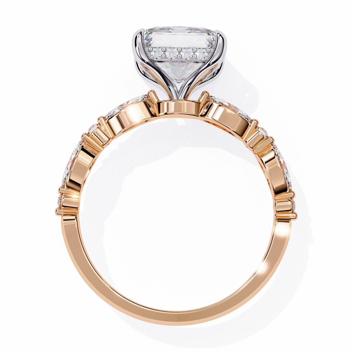 Prince n Princess Cut Solitaire Ring