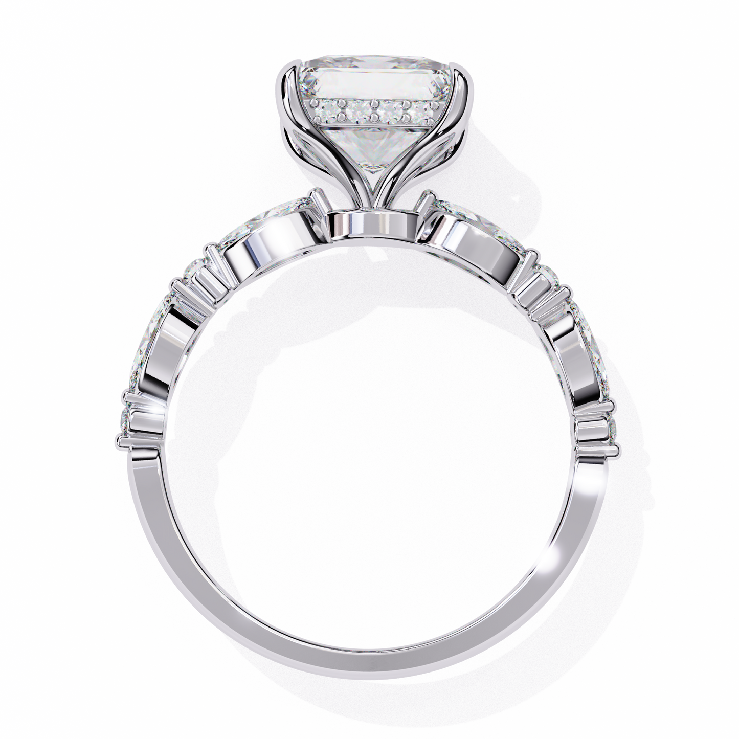 Prince n Princess Cut Solitaire Ring