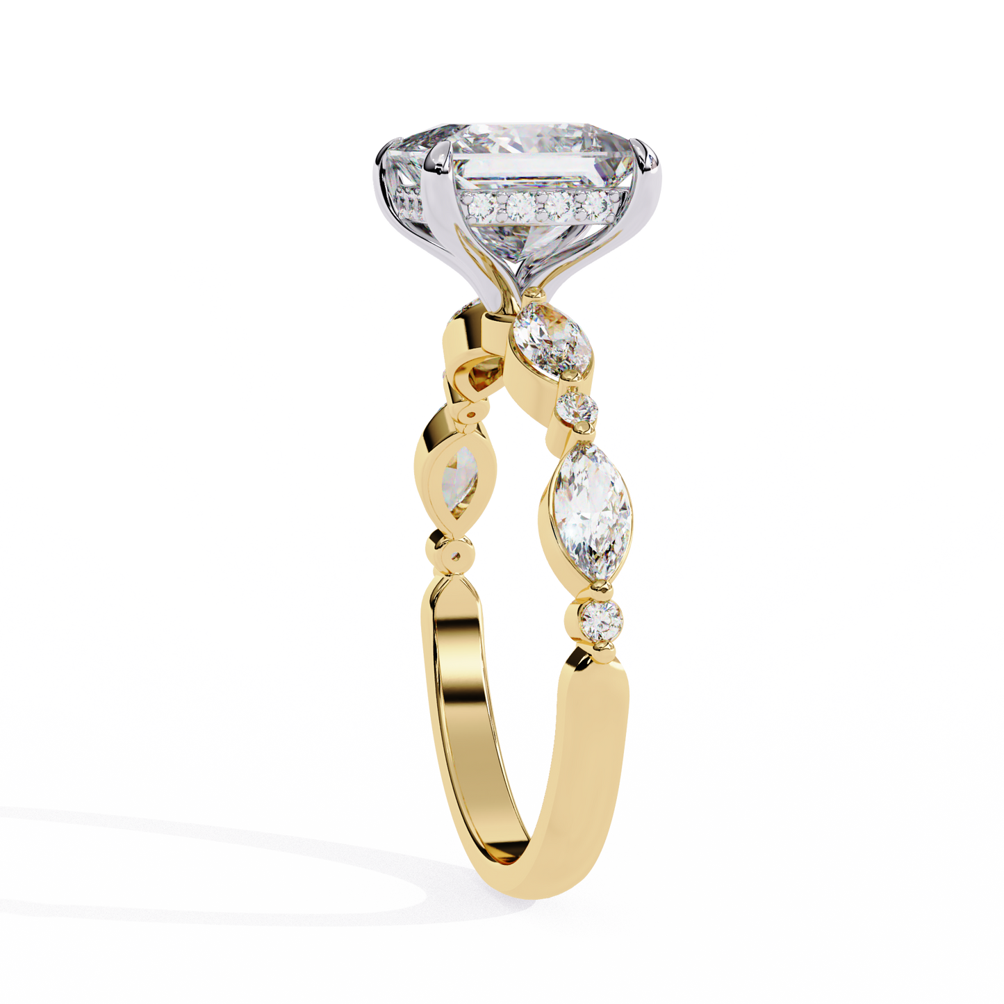 Prince n Princess Cut Solitaire Ring