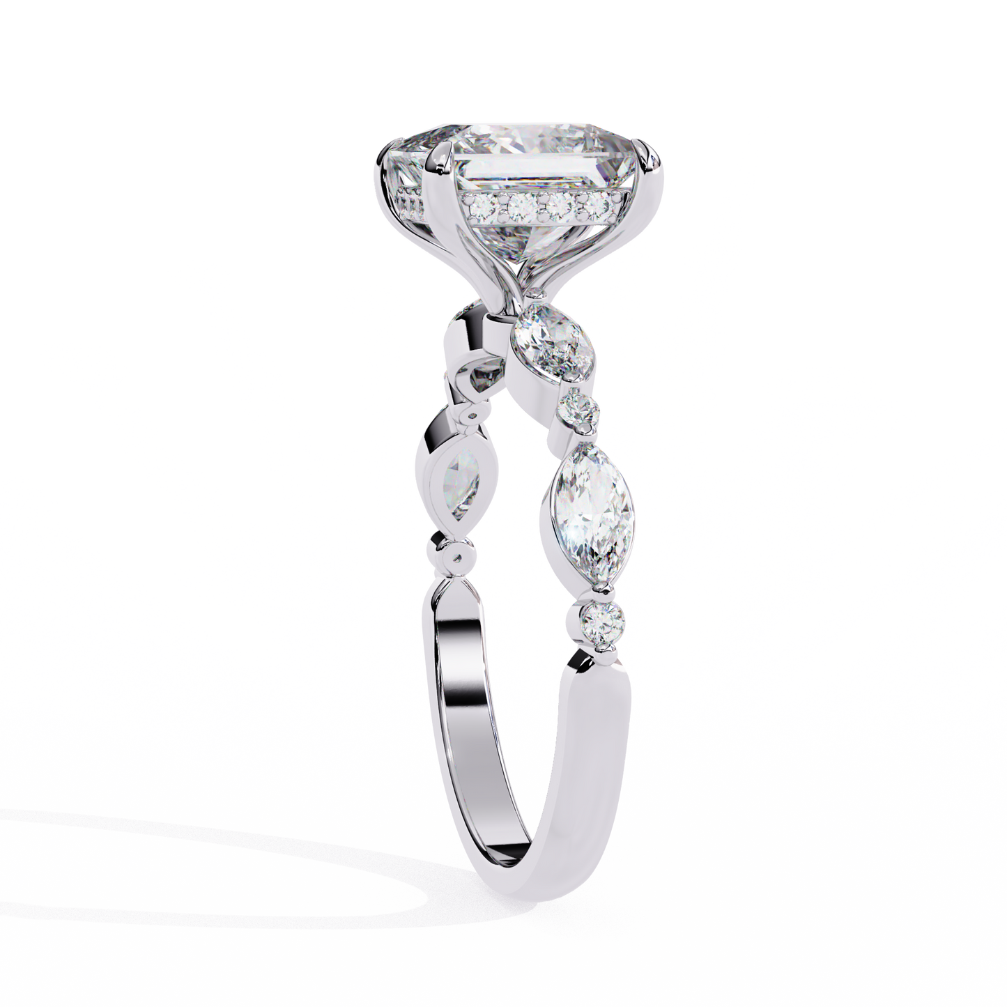 Prince n Princess Cut Solitaire Ring