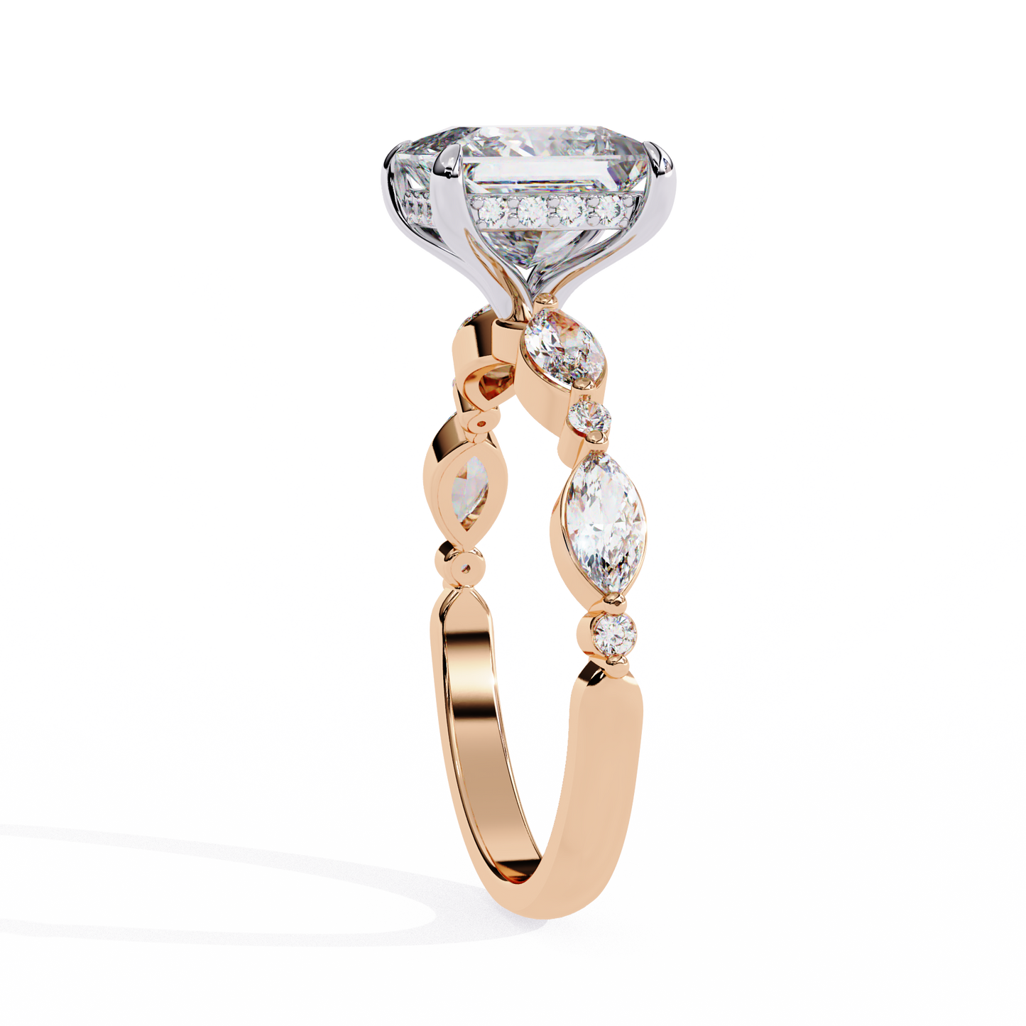 Prince n Princess Cut Solitaire Ring