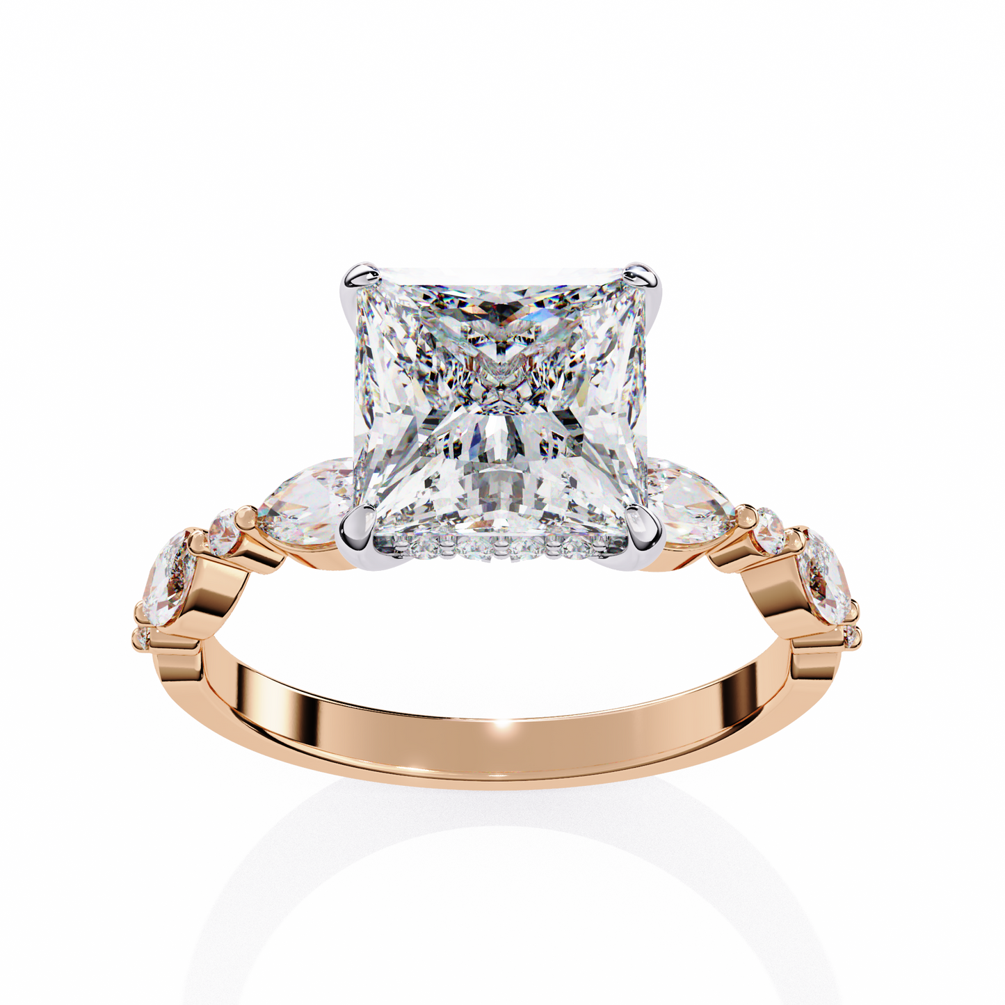 Prince n Princess Cut Solitaire Ring