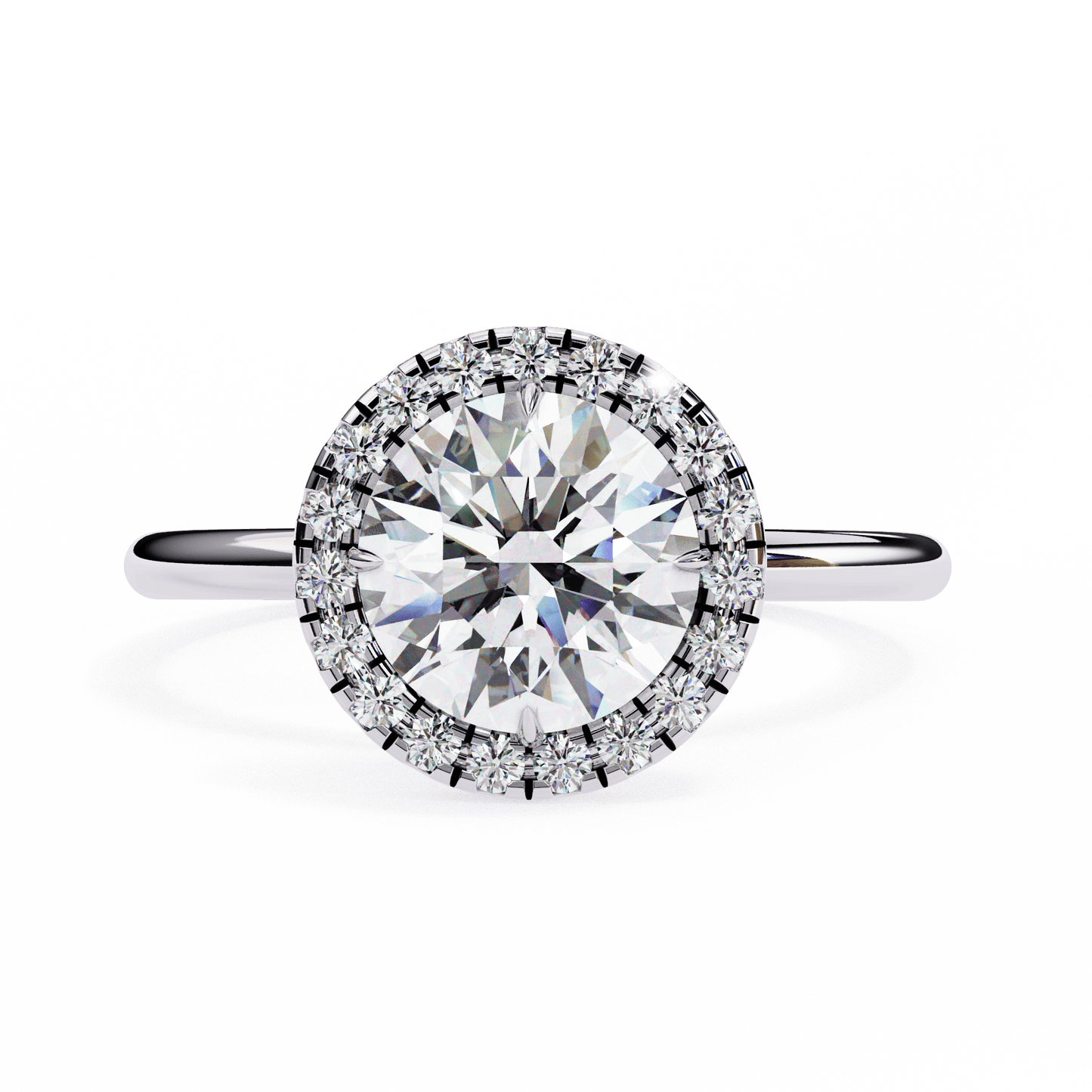 Eterna Round Solitaire Wedding Ring