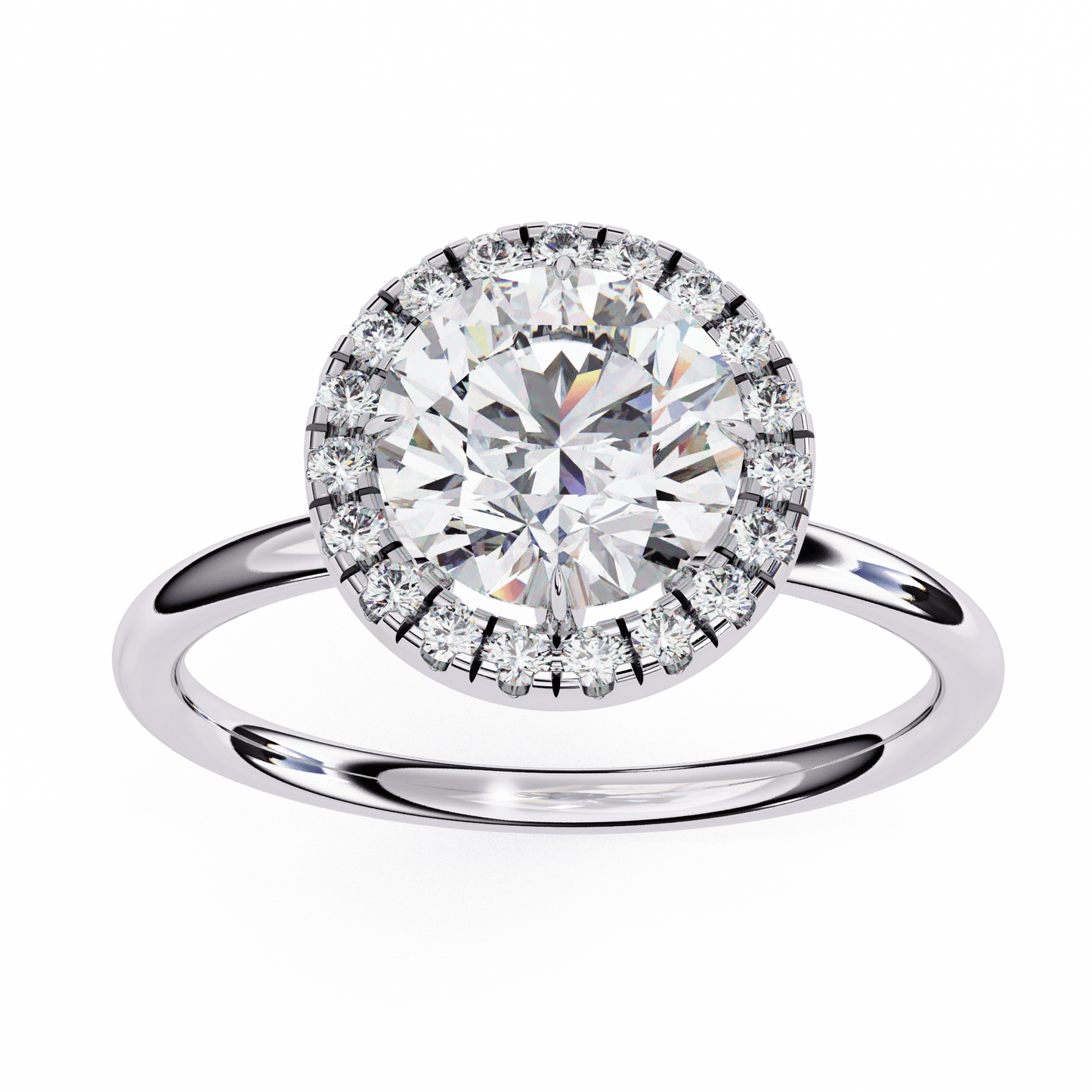 Eterna Round Solitaire Wedding Ring