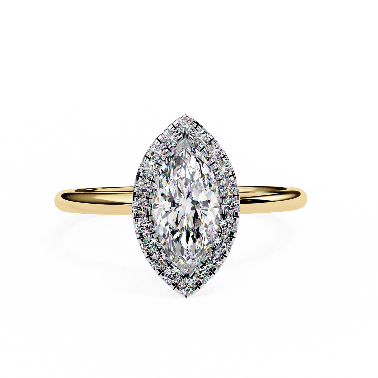 LuxeOne Marquise Solitaire Wedding Ring