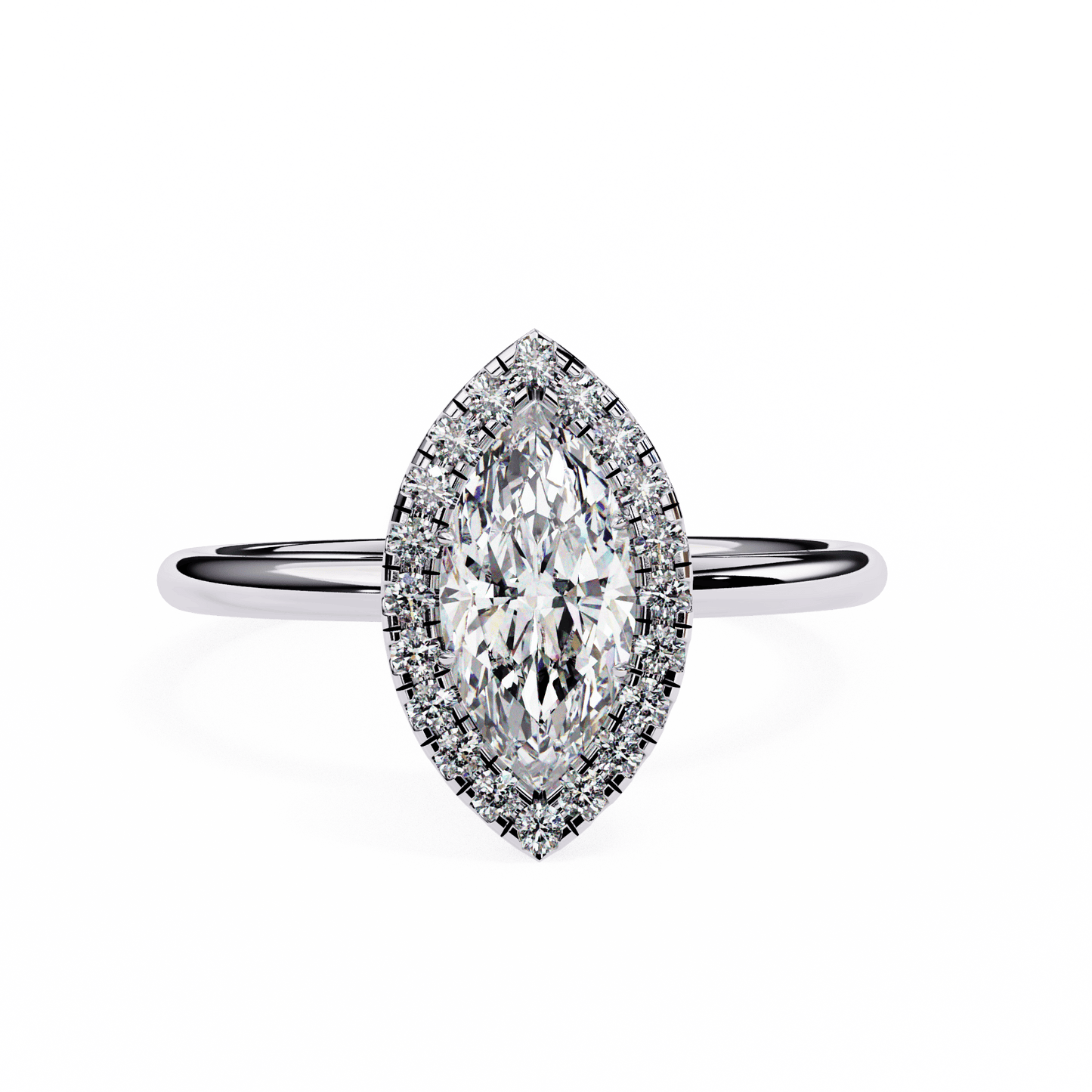 LuxeOne Marquise Solitaire Wedding Ring