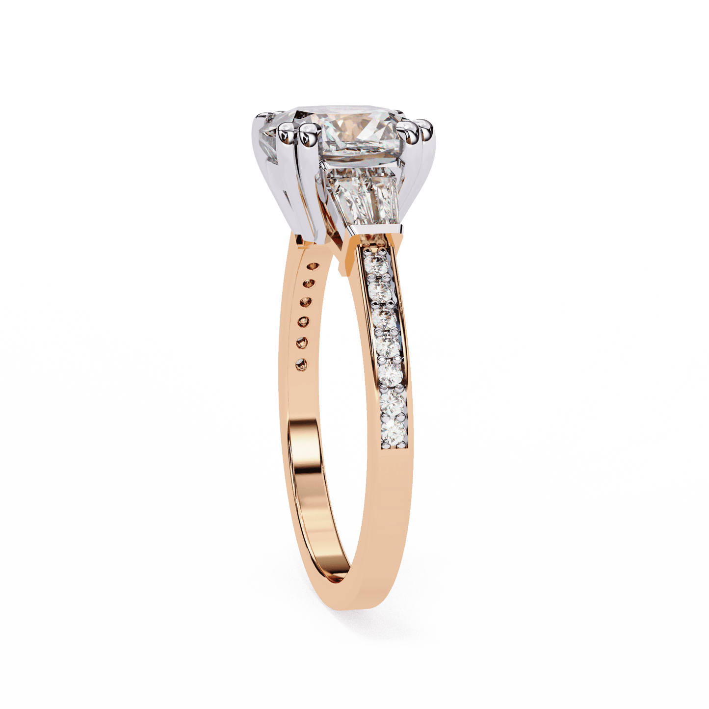 Soul Solitare Cushion Cut Engagement Ring
