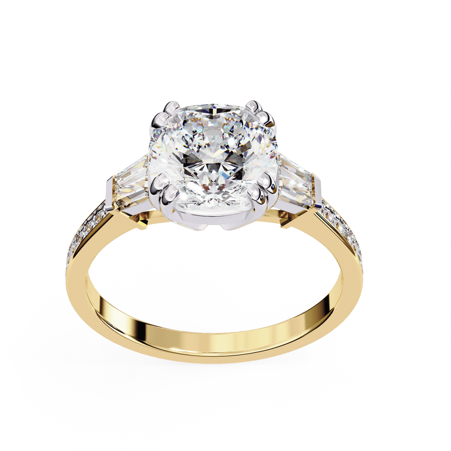 Soul Solitare Cushion Cut Engagement Ring
