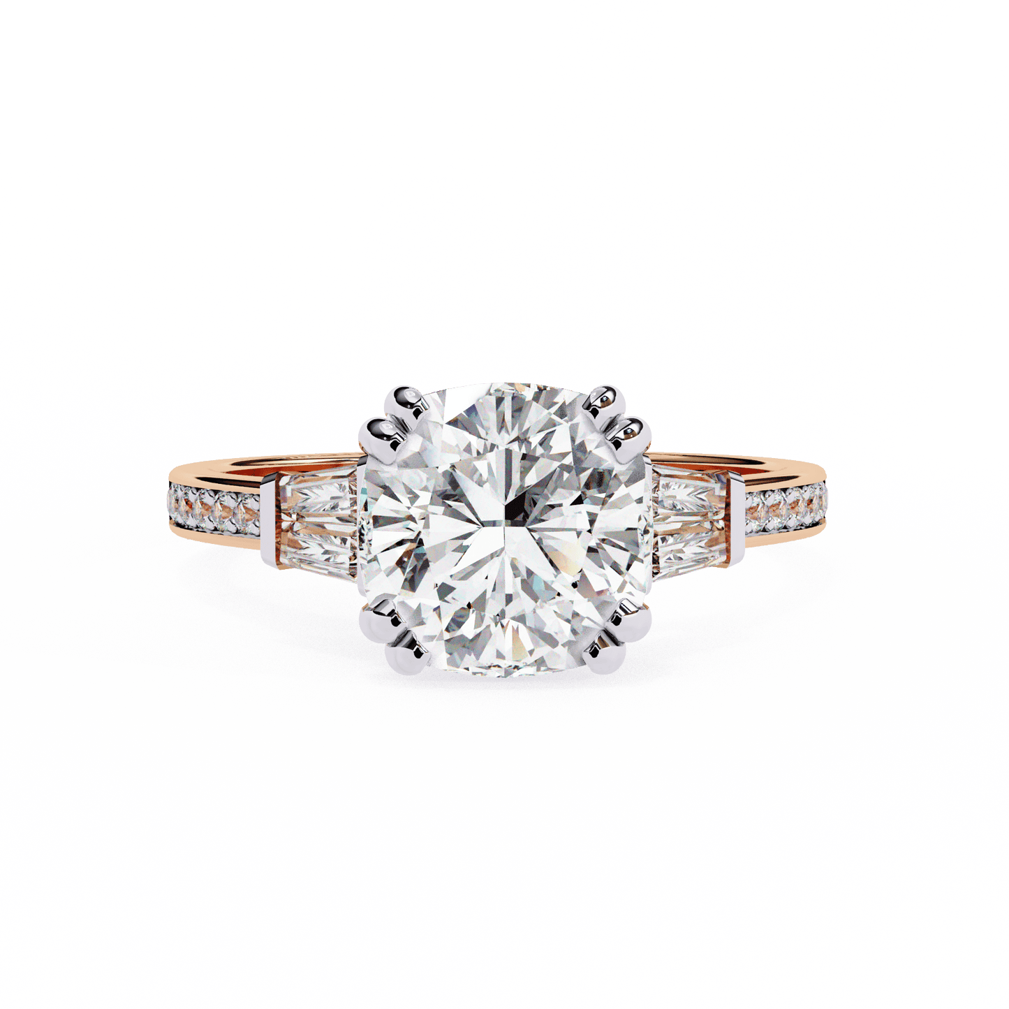 Soul Solitare Cushion Cut Engagement Ring