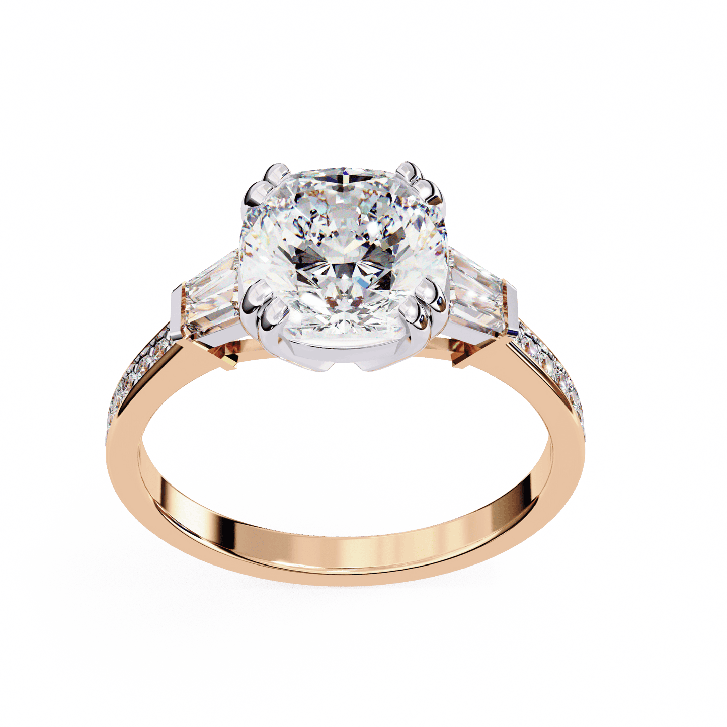 Soul Solitare Cushion Cut Engagement Ring