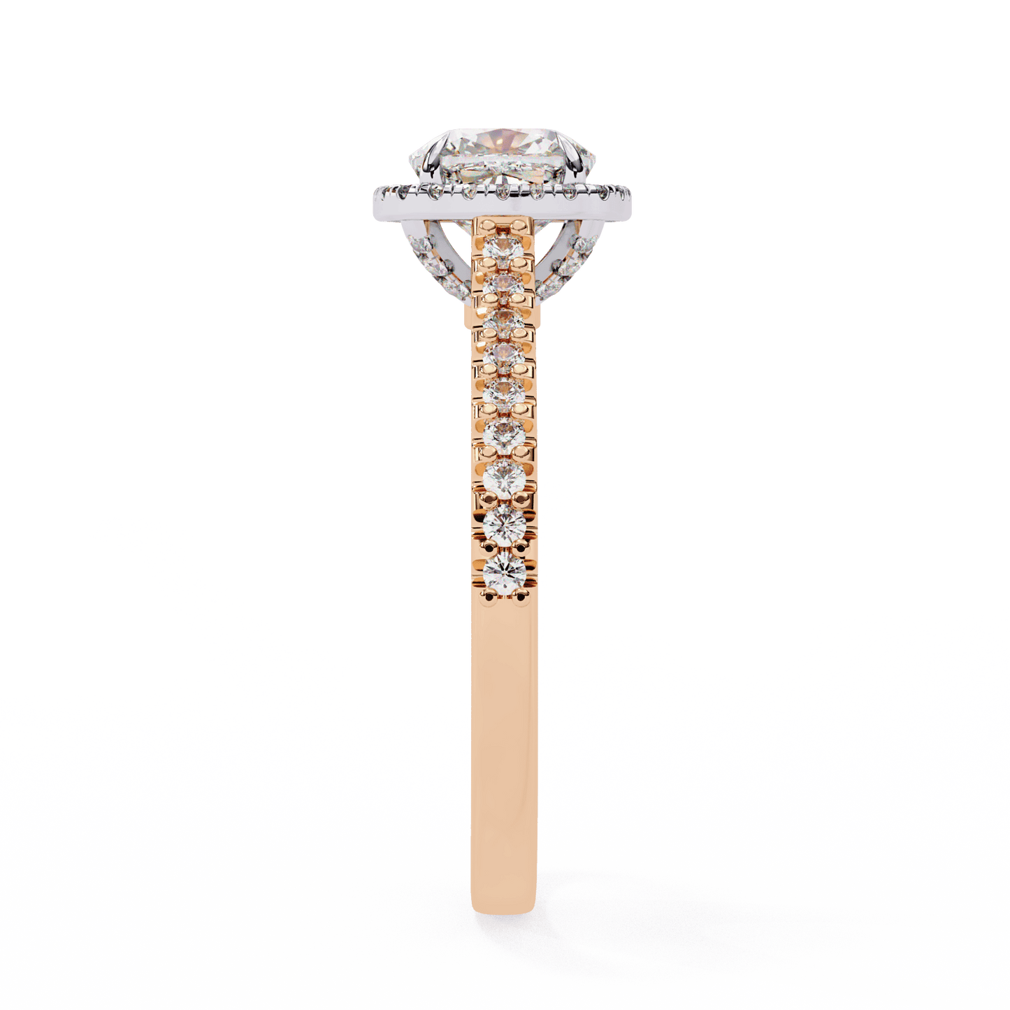 Bridesmaid Halo Cushion Cut Ring