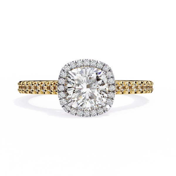 Bridesmaid Halo Cushion Cut Ring