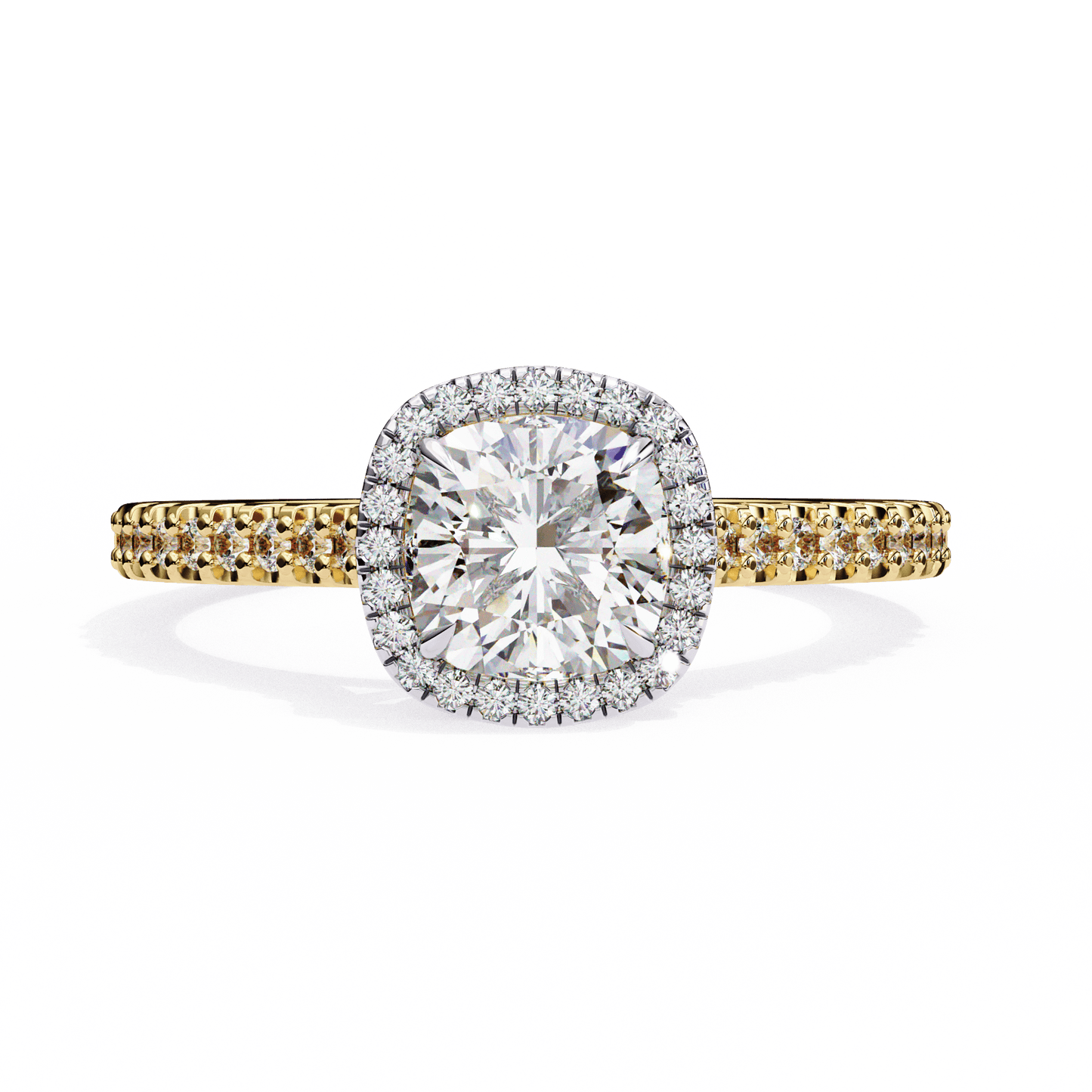 Bridesmaid Halo Cushion Cut Ring
