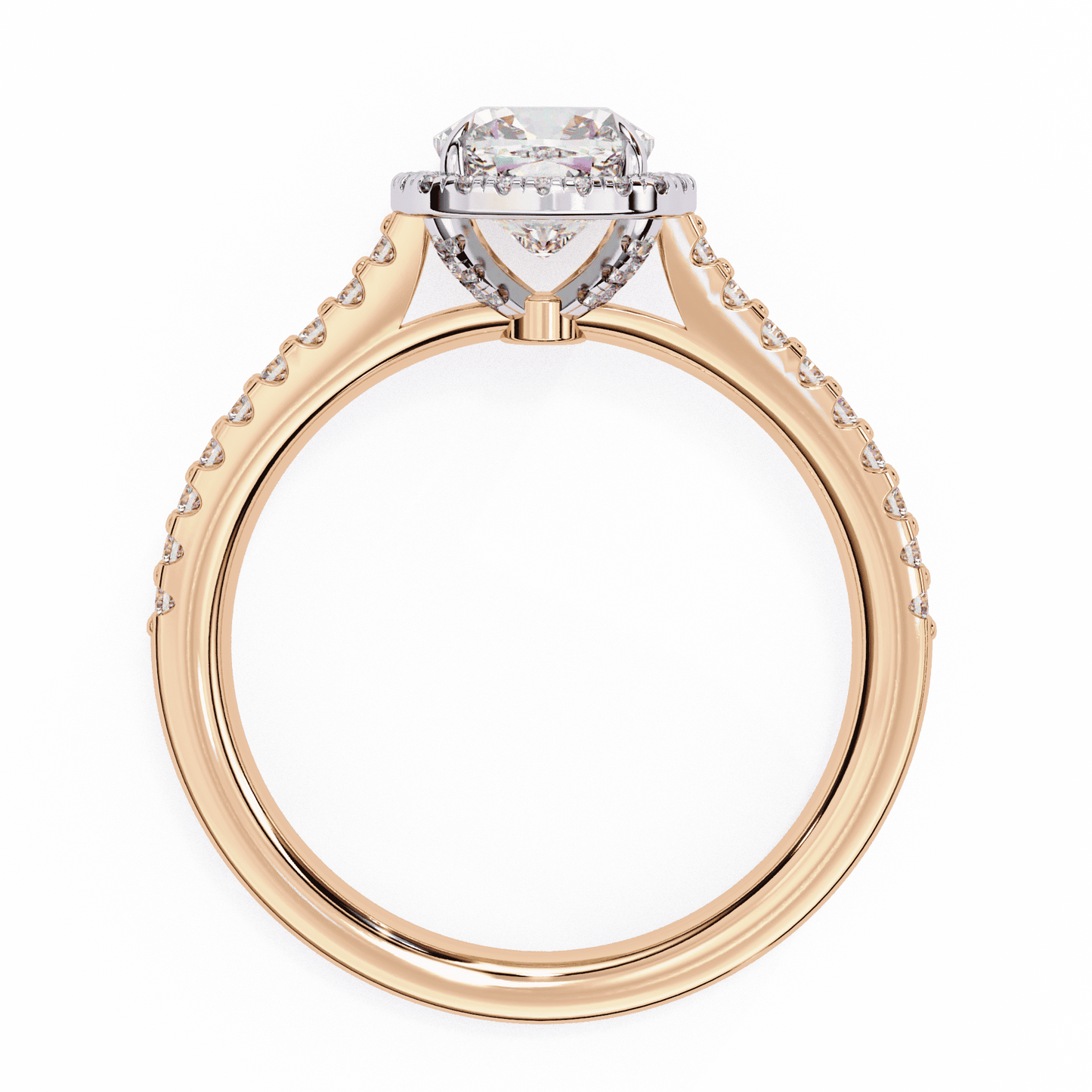 Bridesmaid Halo Cushion Cut Ring