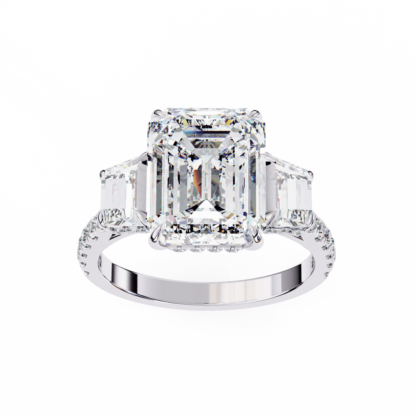 Centre Piece Emerald 3.71 Carat Engagement Ring