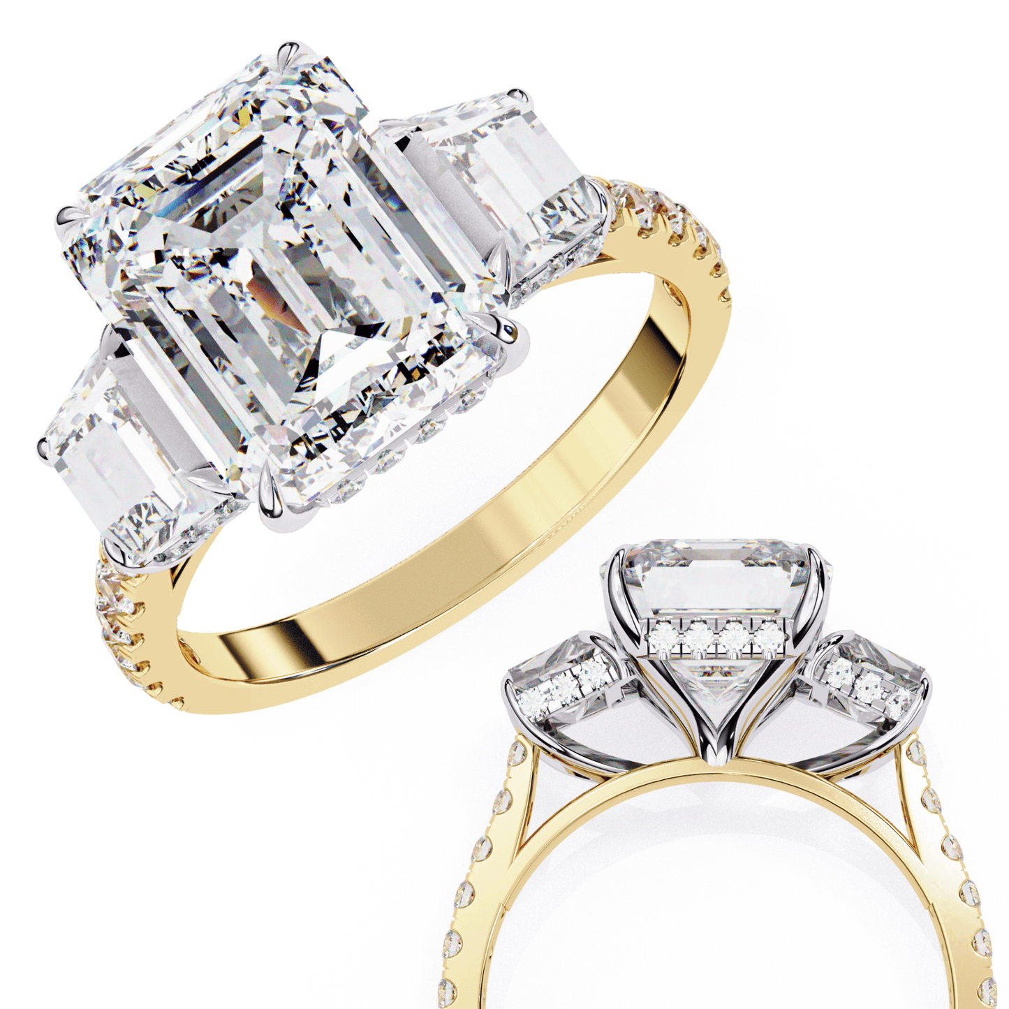 Centre Piece Emerald 3.71 Carat Engagement Ring
