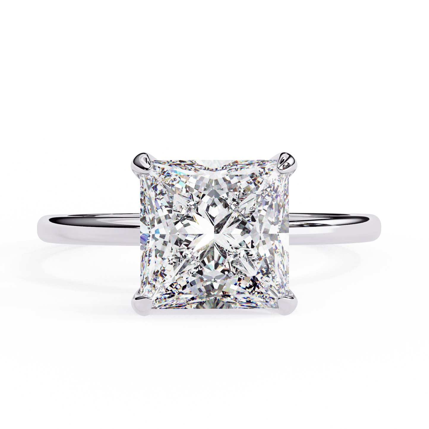 2.28 Carat Princess Cut Solitaire Ring