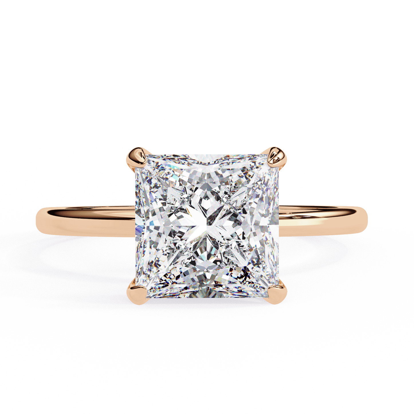 2.28 Carat Princess Cut Solitaire Ring