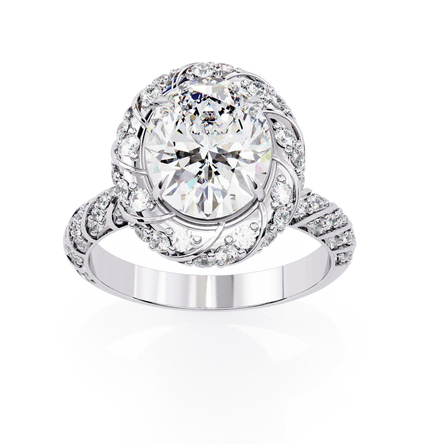 Stunning 2.42 Carat Oval Solitaire Ring