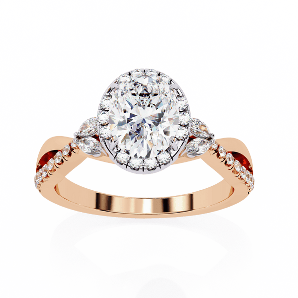 Ivy Bloom Oval Solitaire Ring
