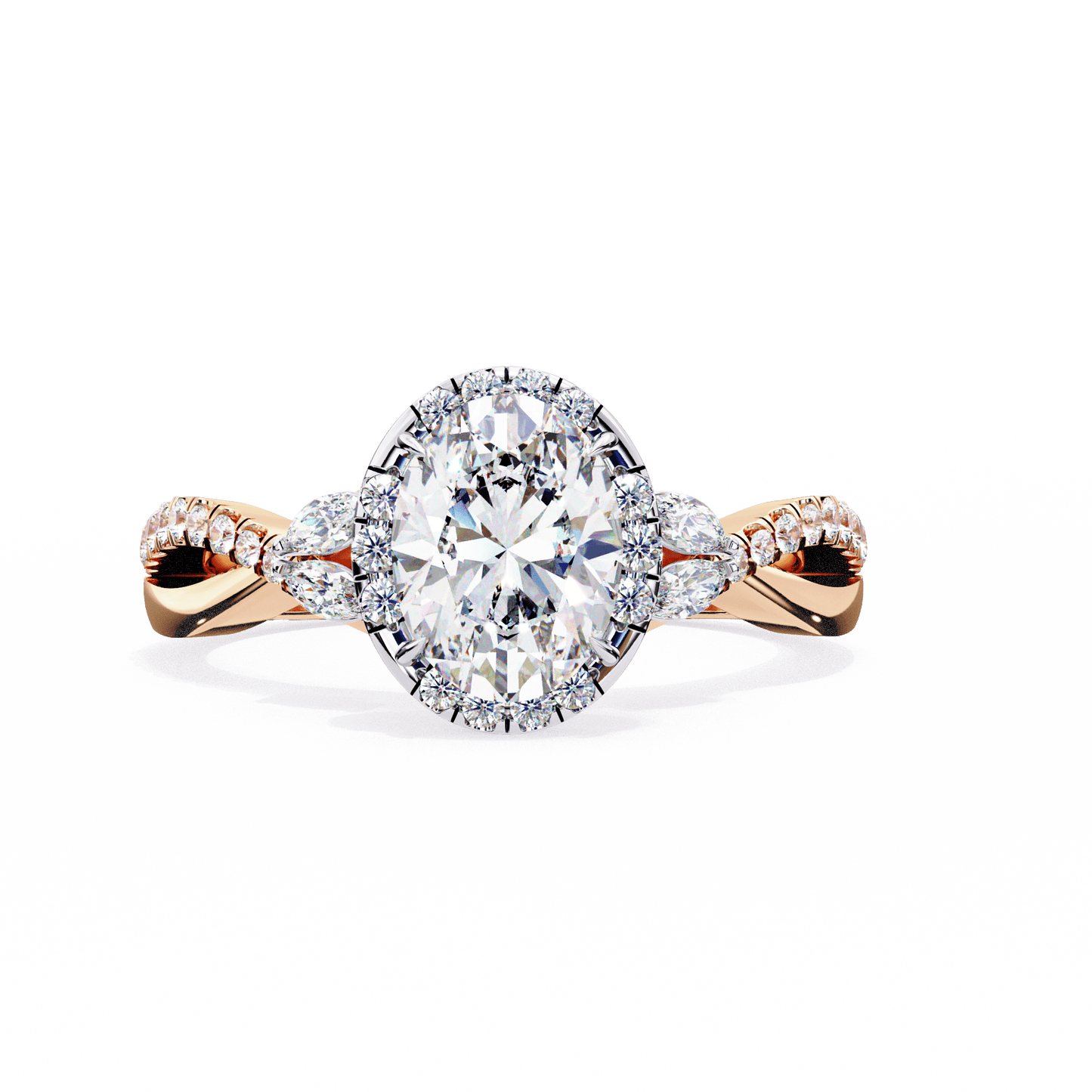Ivy Bloom Oval Solitaire Ring
