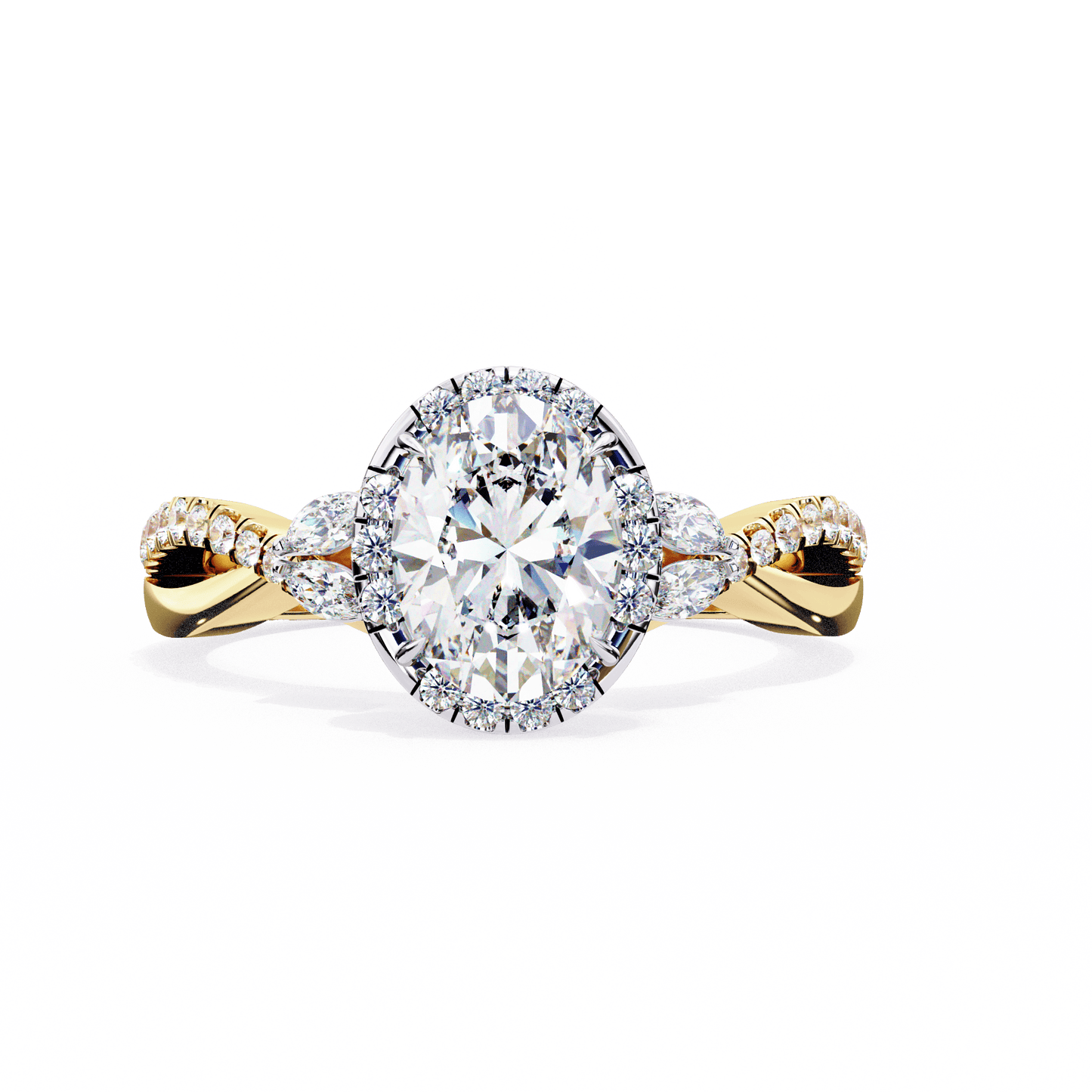 Ivy Bloom Oval Solitaire Ring