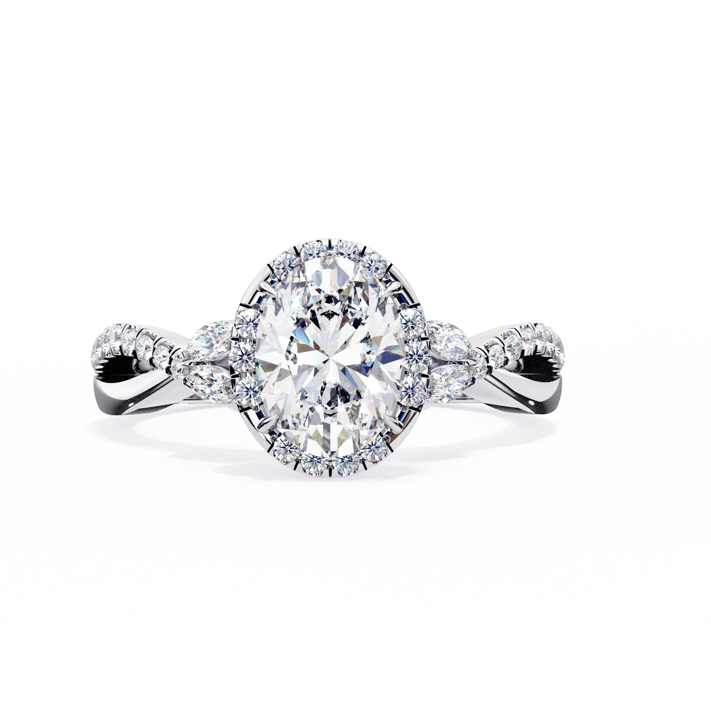 Ivy Bloom Oval Solitaire Ring