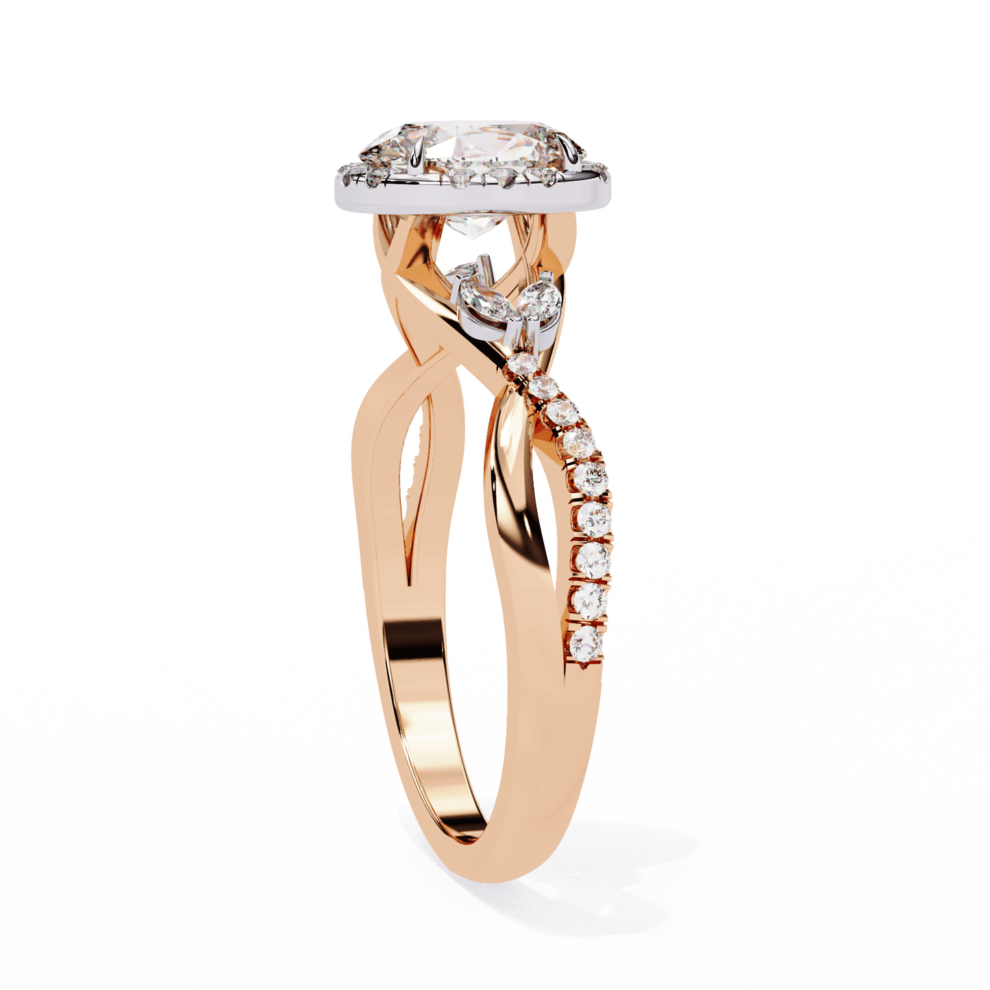 Ivy Bloom Oval Solitaire Ring