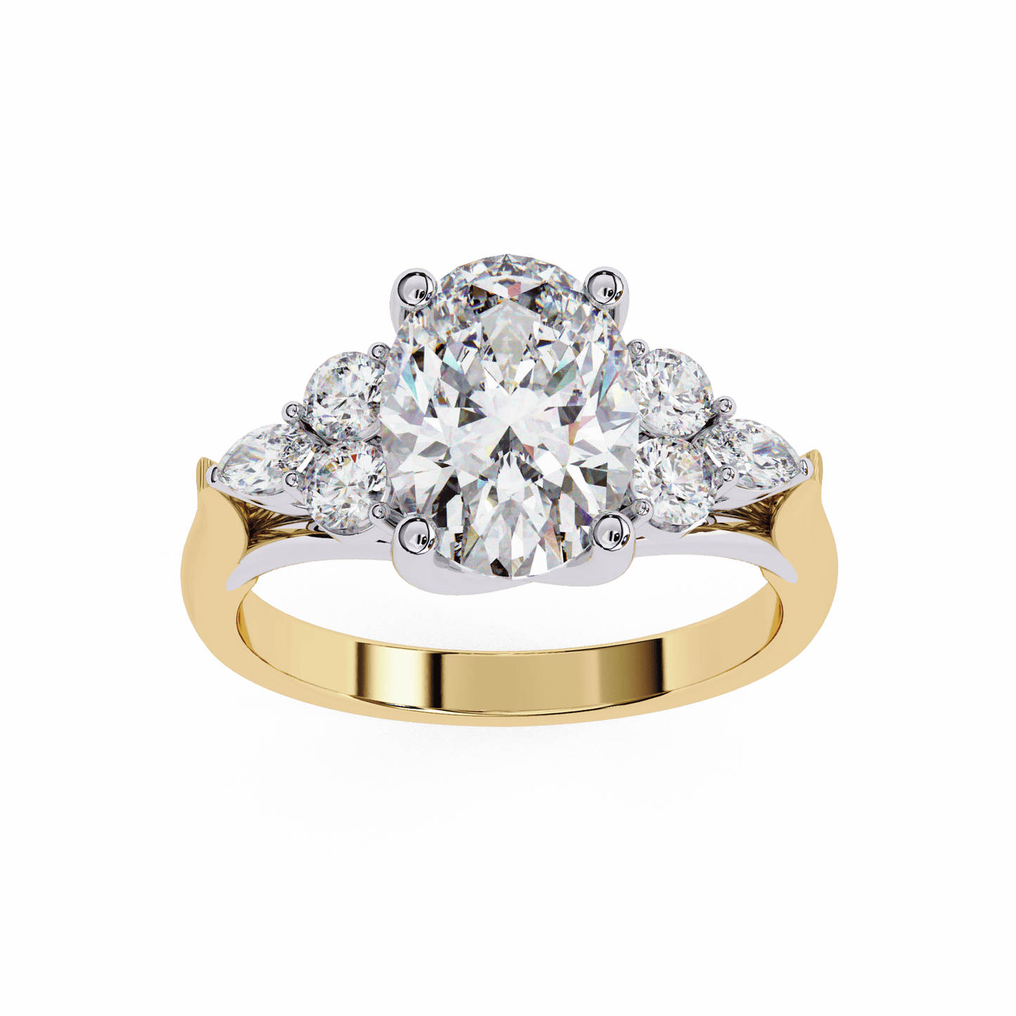 Eclat Oval Solitaire Wedding Ring