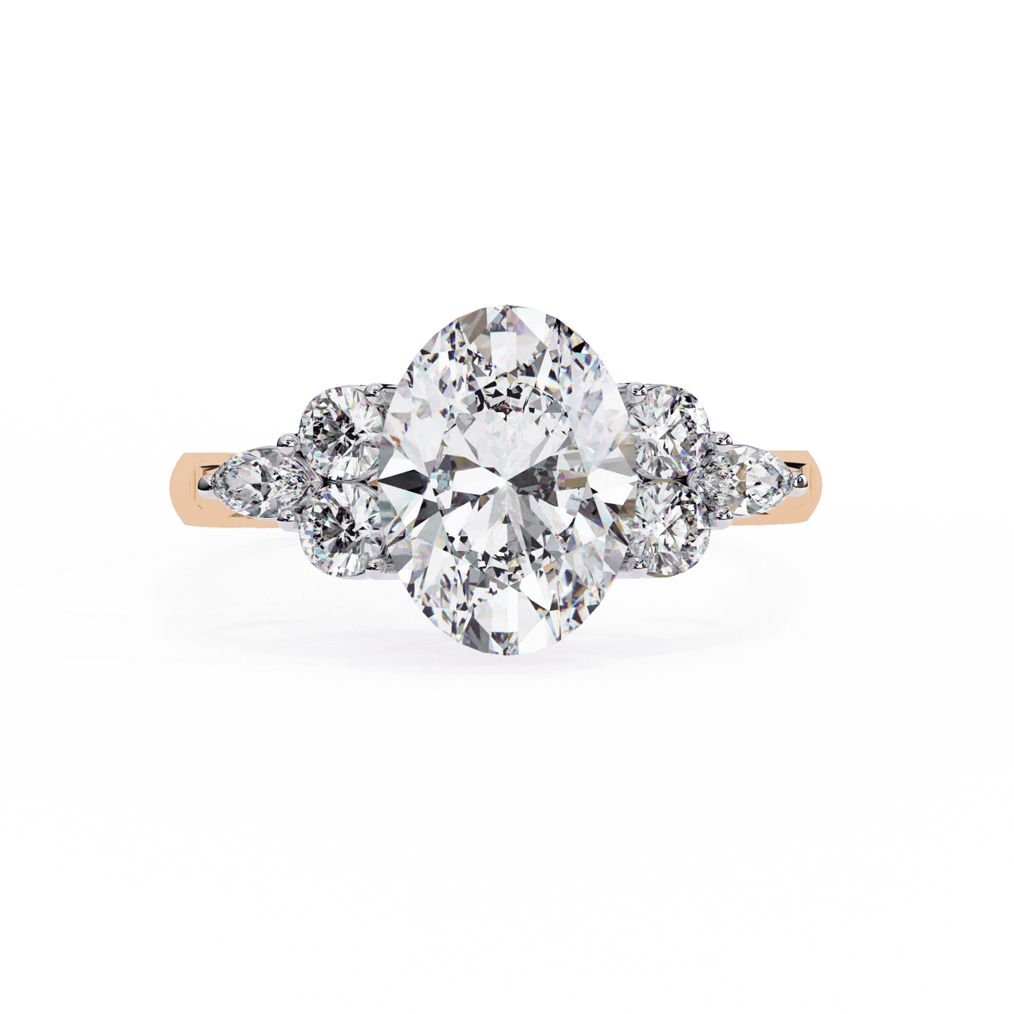 Eclat Oval Solitaire Wedding Ring