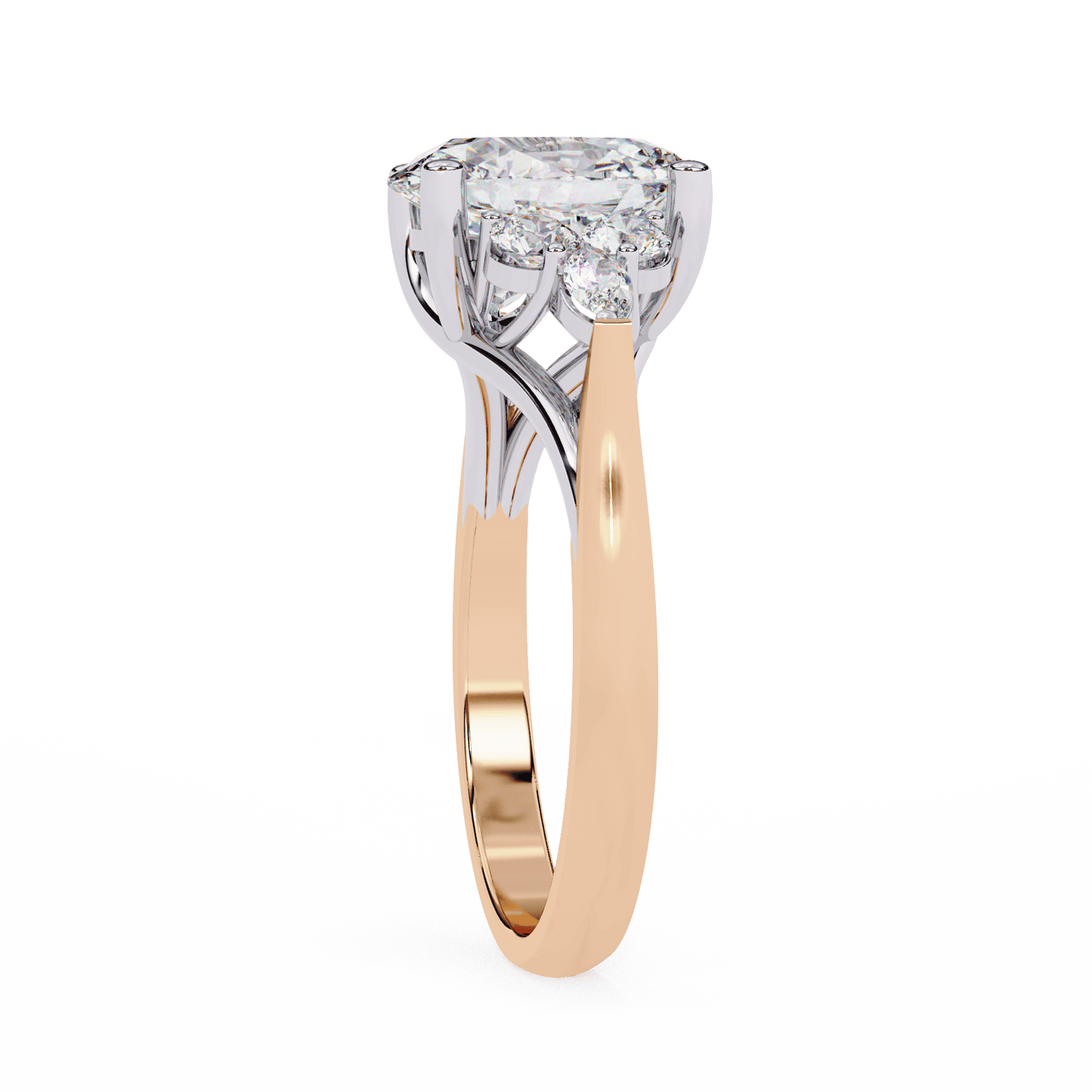 Eclat Oval Solitaire Wedding Ring