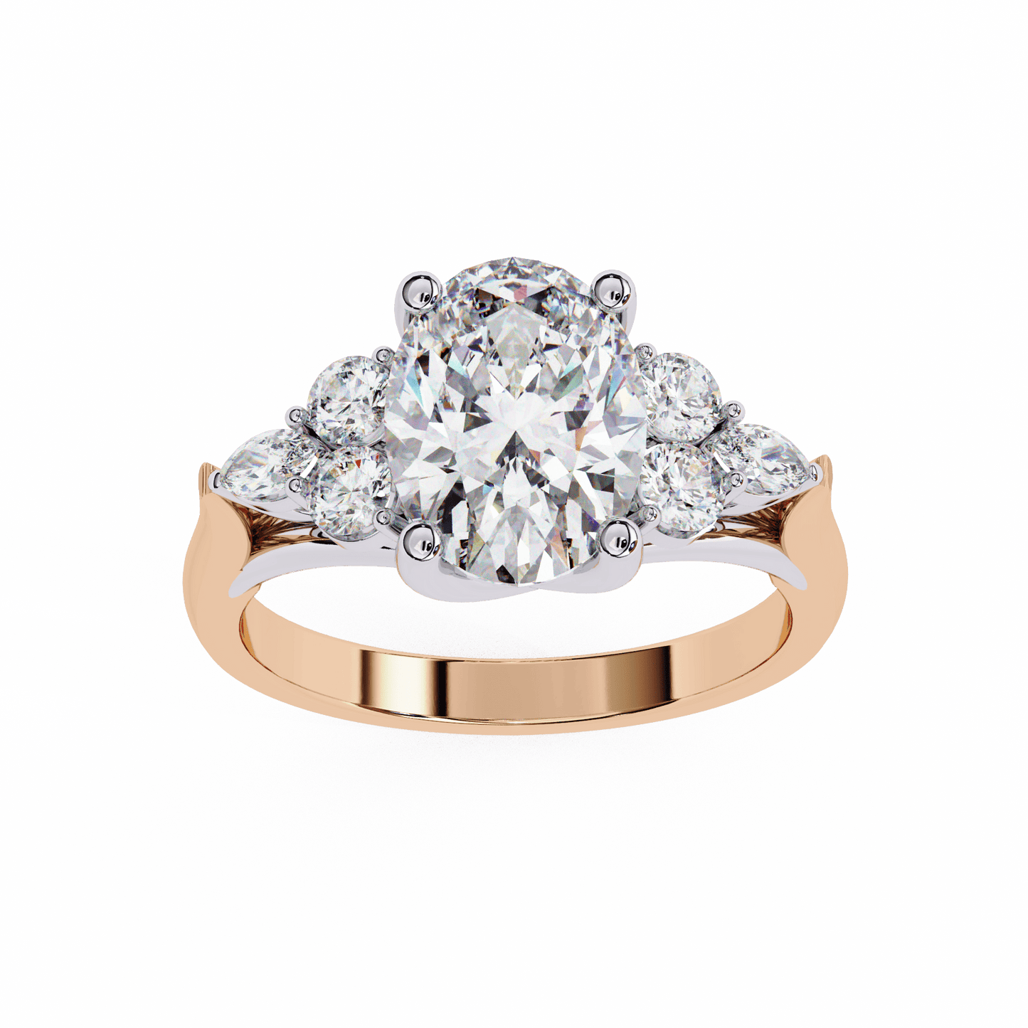 Eclat Oval Solitaire Wedding Ring