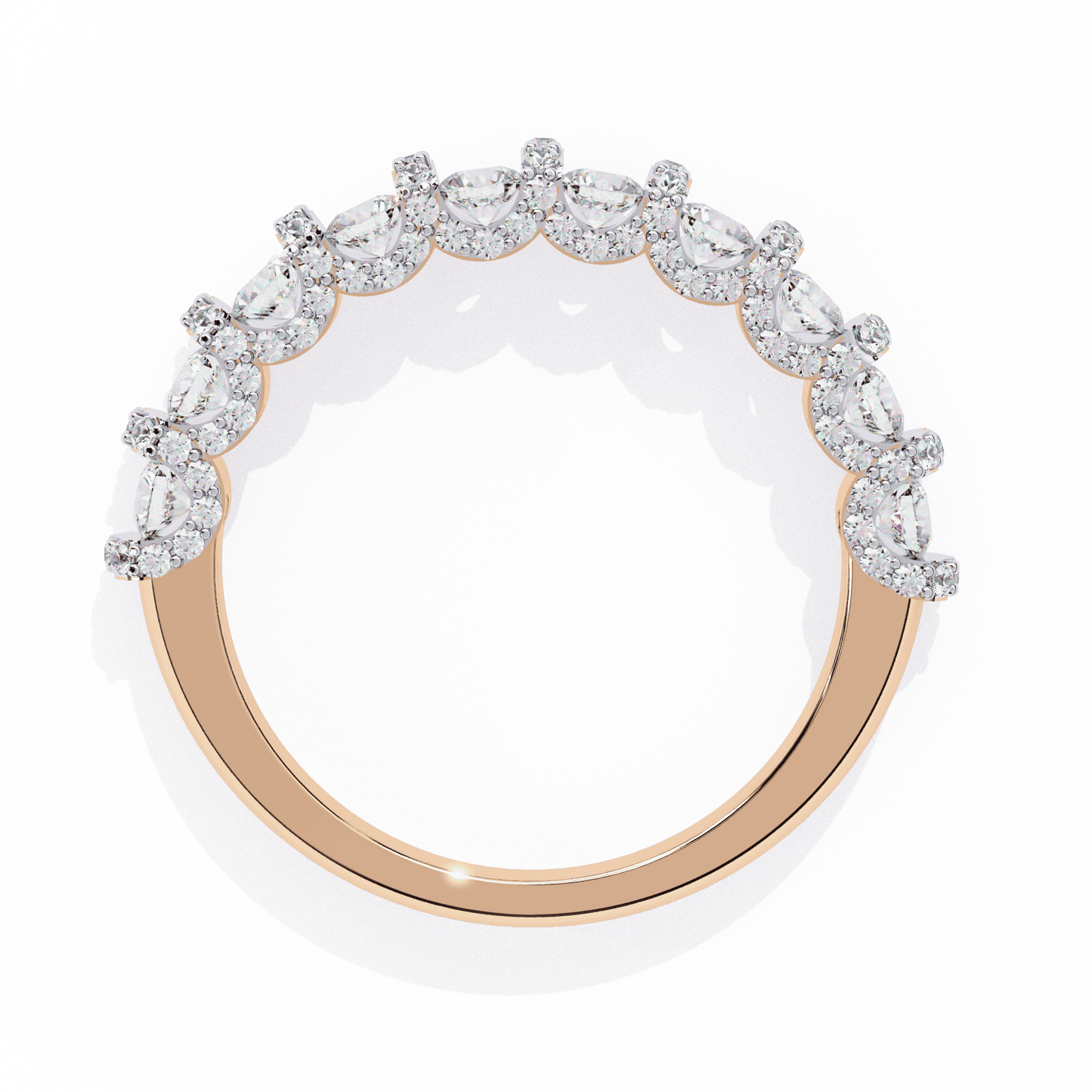 Round Diamonds Half Eternity Band