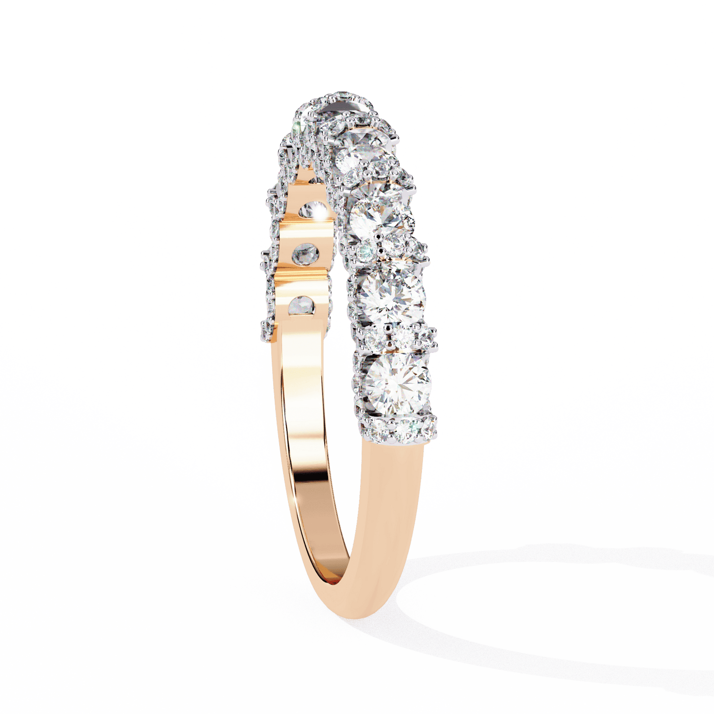 Round Diamonds Half Eternity Band