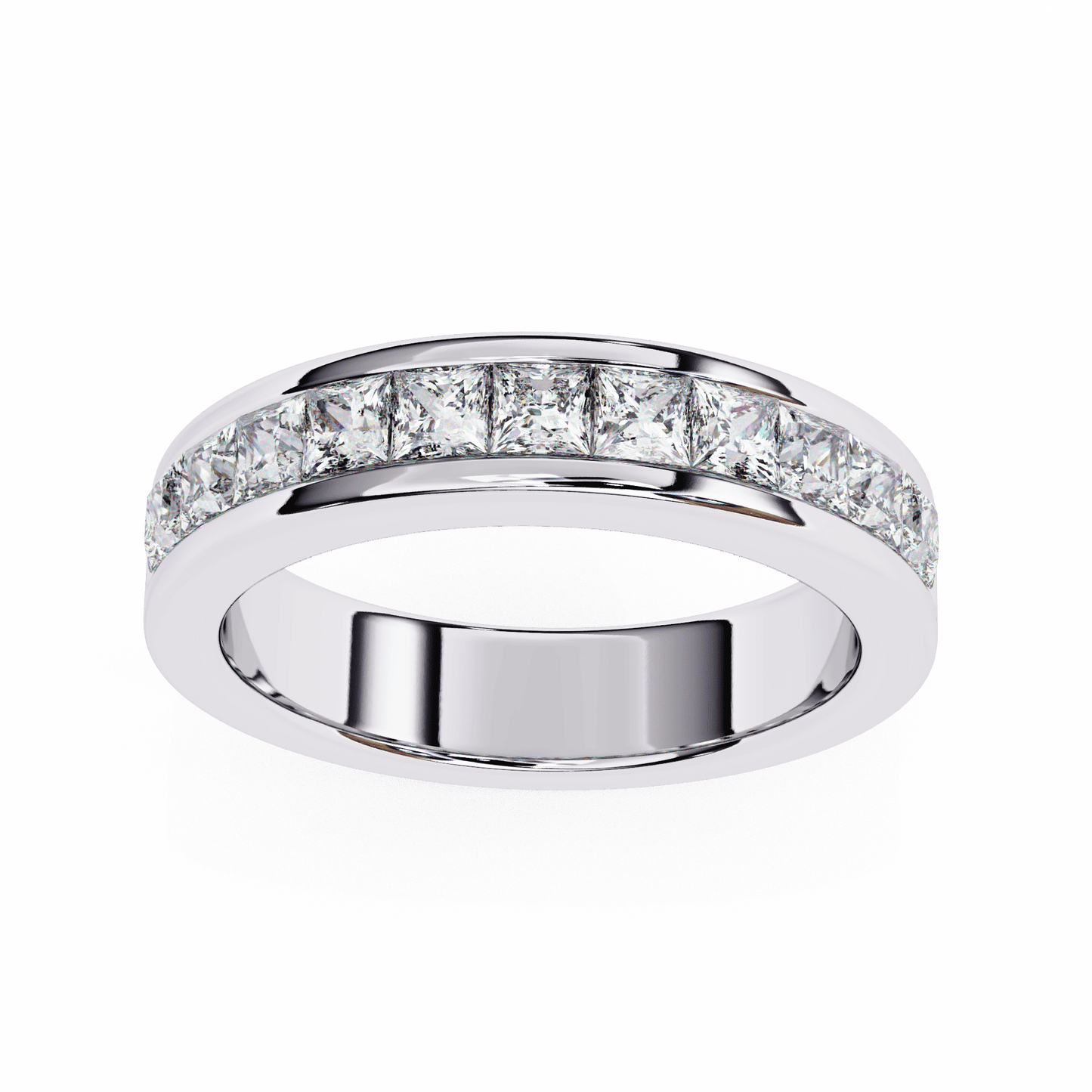 1.07 Carat Princess Diamonds Band