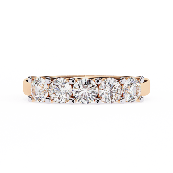 Five Stars Round Diamonds Ring