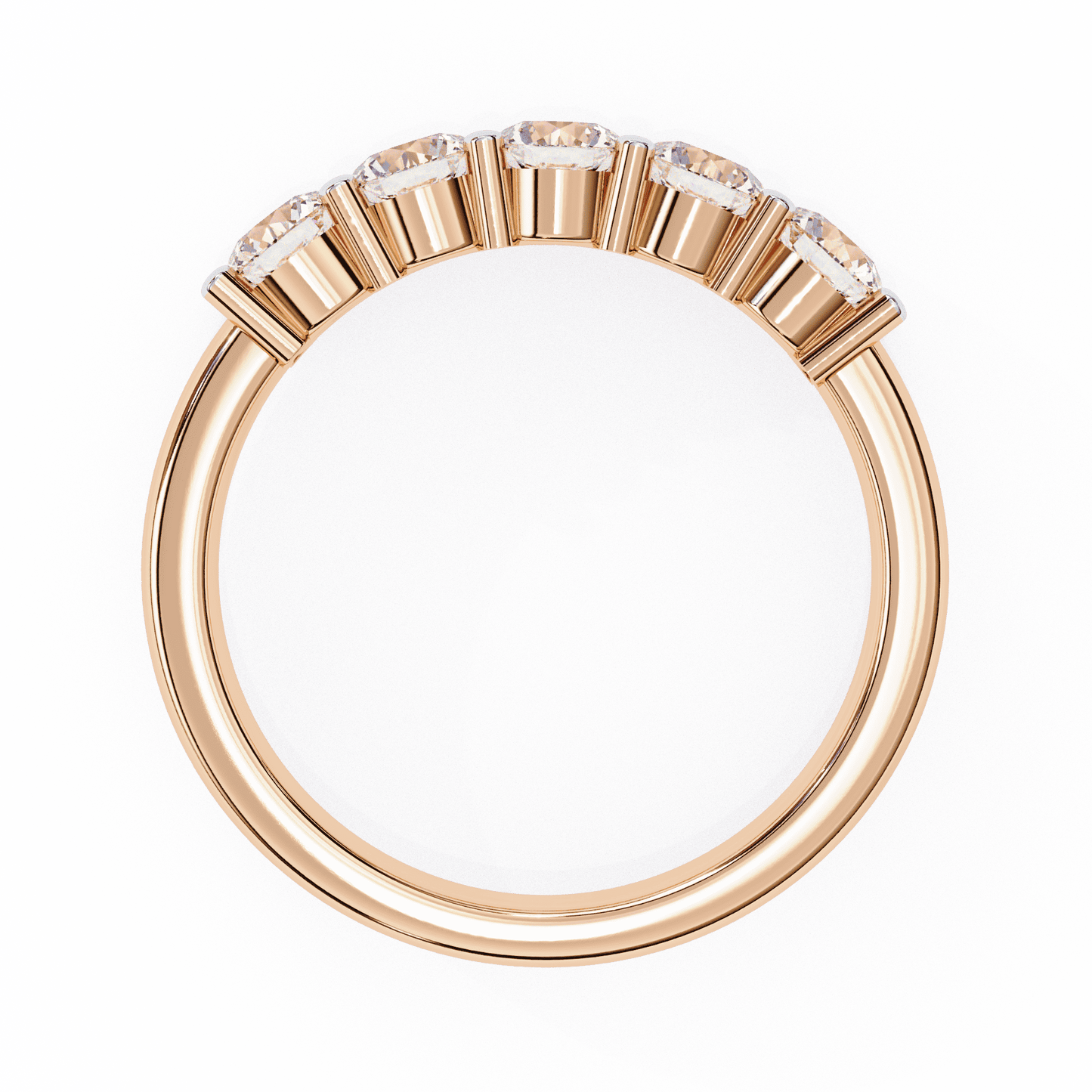 Five Stars Round Diamonds Ring