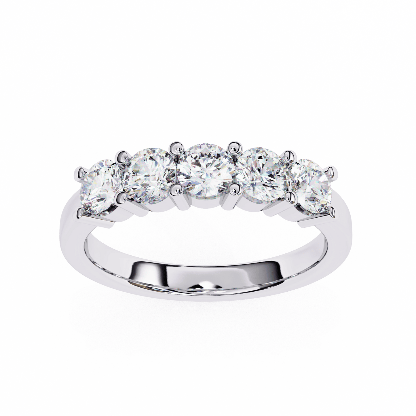 Five Stars Round Diamonds Ring