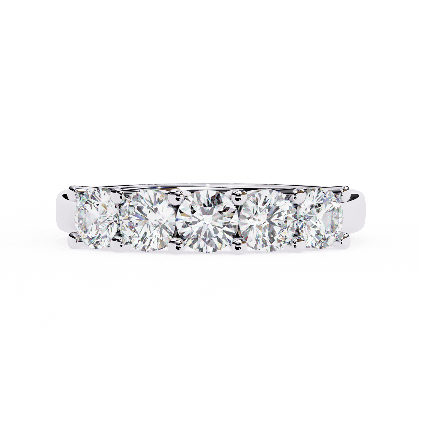 Five Stars Round Diamonds Ring