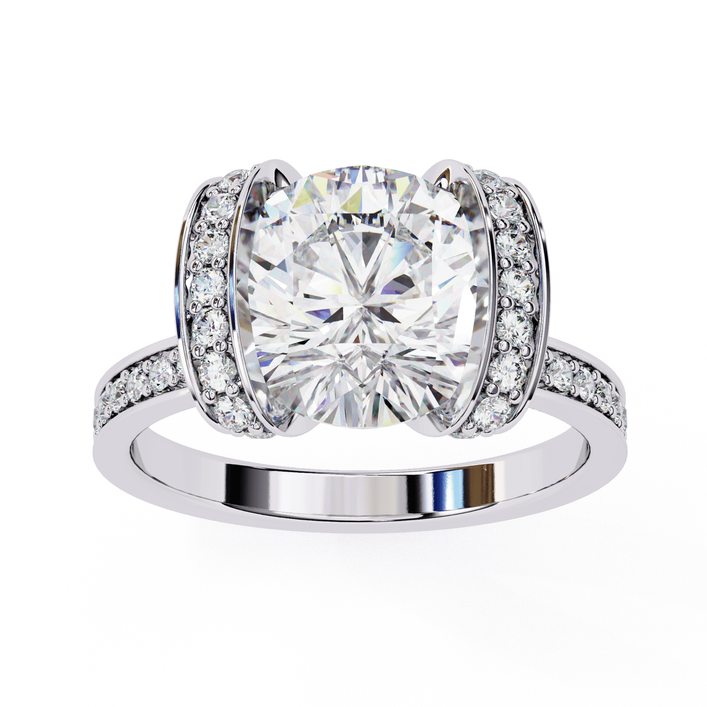 2.92 Carat Round Solitaire Grand Wedding Ring