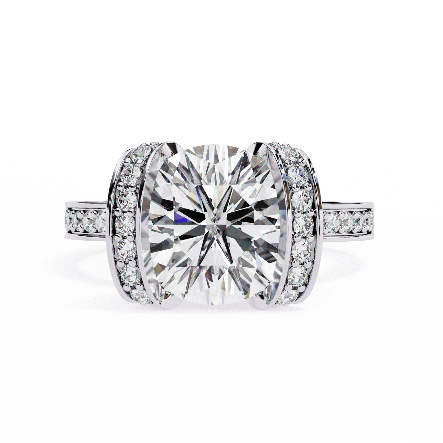 2.92 Carat Round Solitaire Grand Wedding Ring
