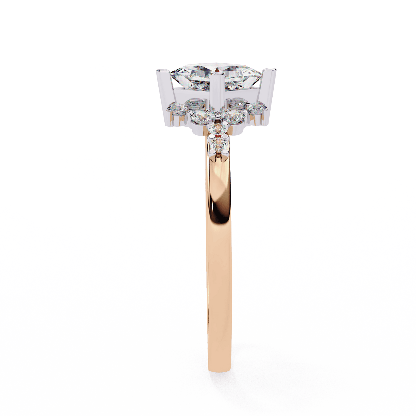 Petals Princess Cut Solitaire Ring