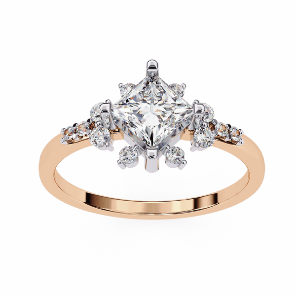 Petals Princess Cut Solitaire Ring