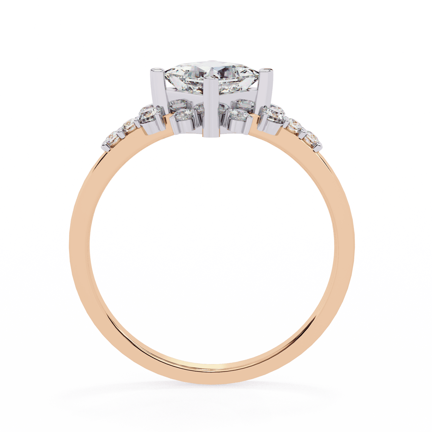 Petals Princess Cut Solitaire Ring