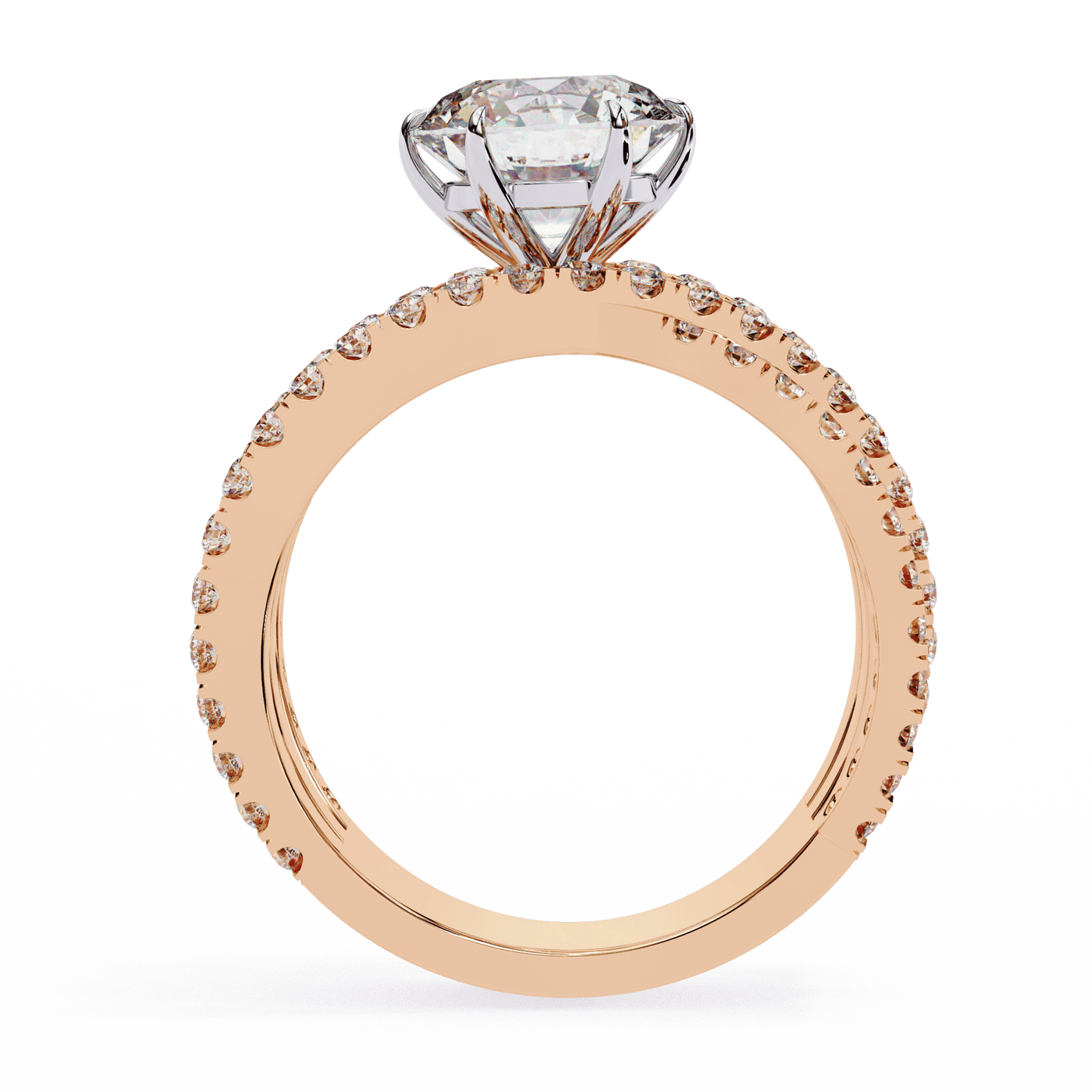 Intertwine Round Solitaire Ring