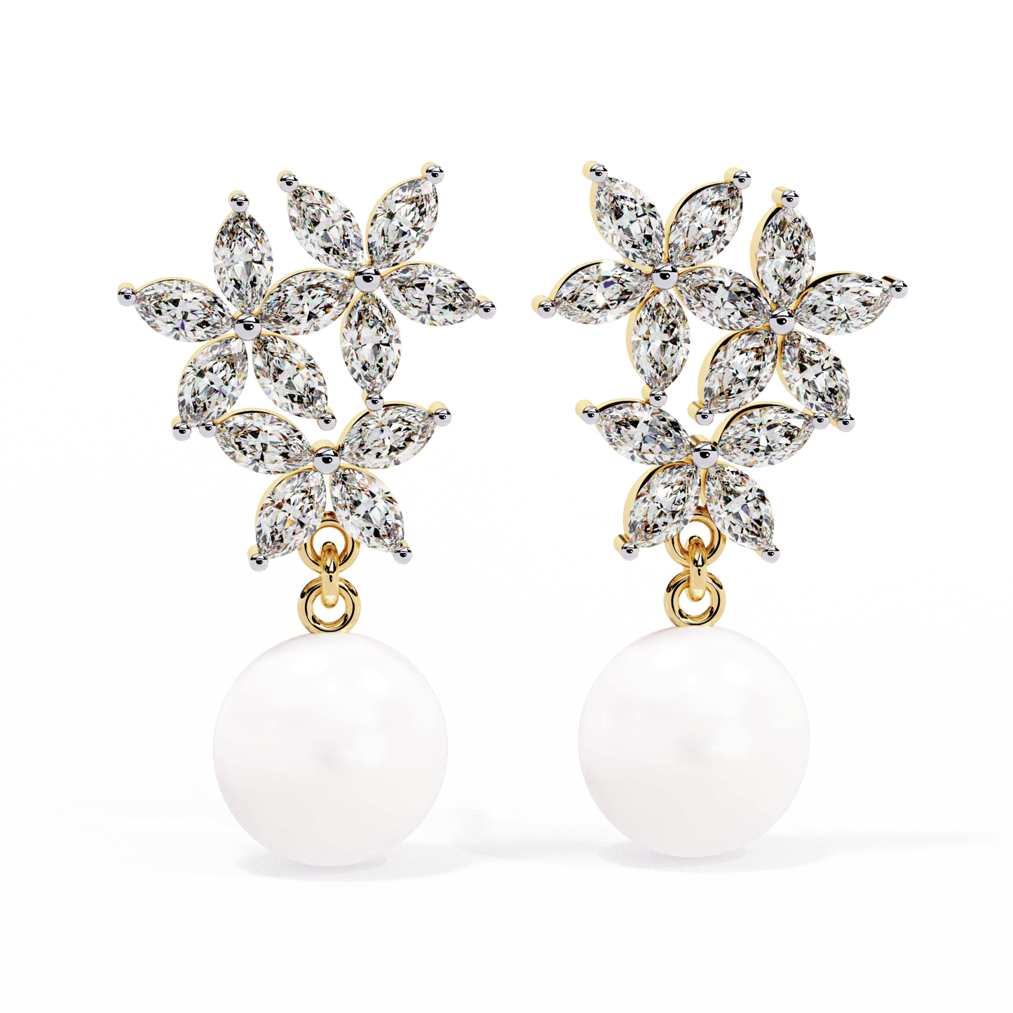 Marquise Pearl Drop Earrings