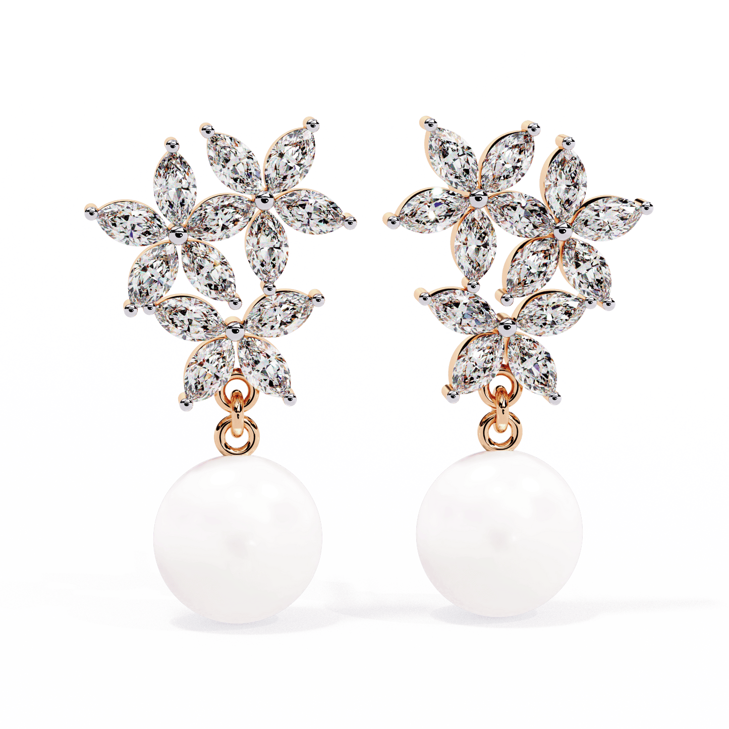 Marquise Pearl Drop Earrings