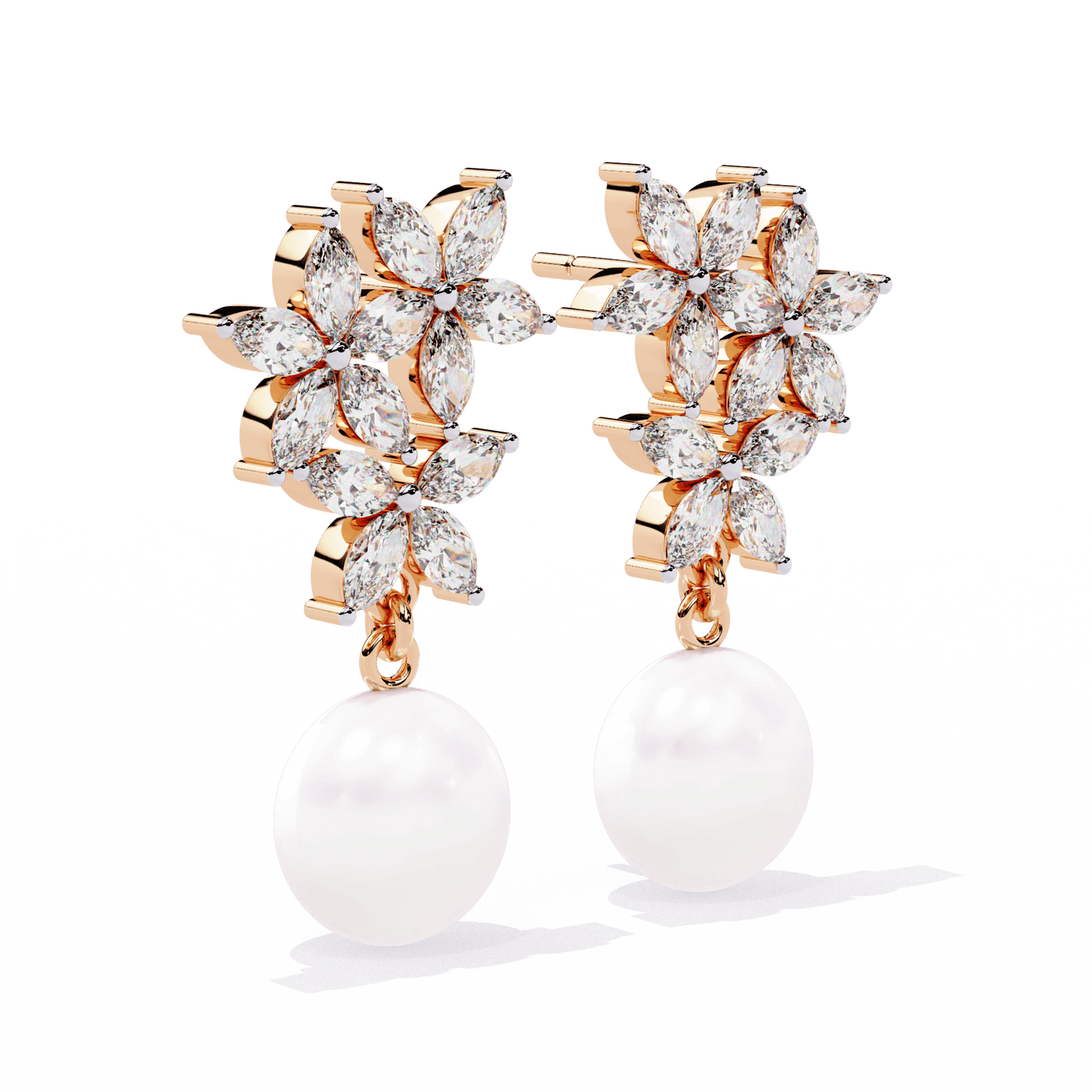 Marquise Pearl Drop Earrings